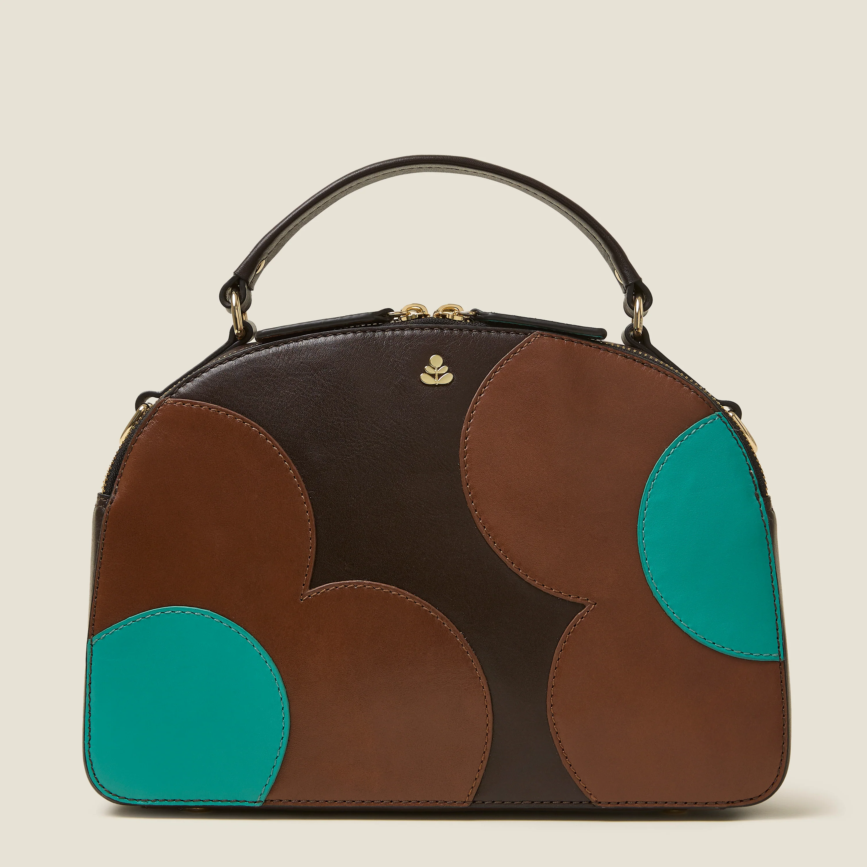 Lunex Shoulder Sling Bag - Spot Flower Walnut - Image 2