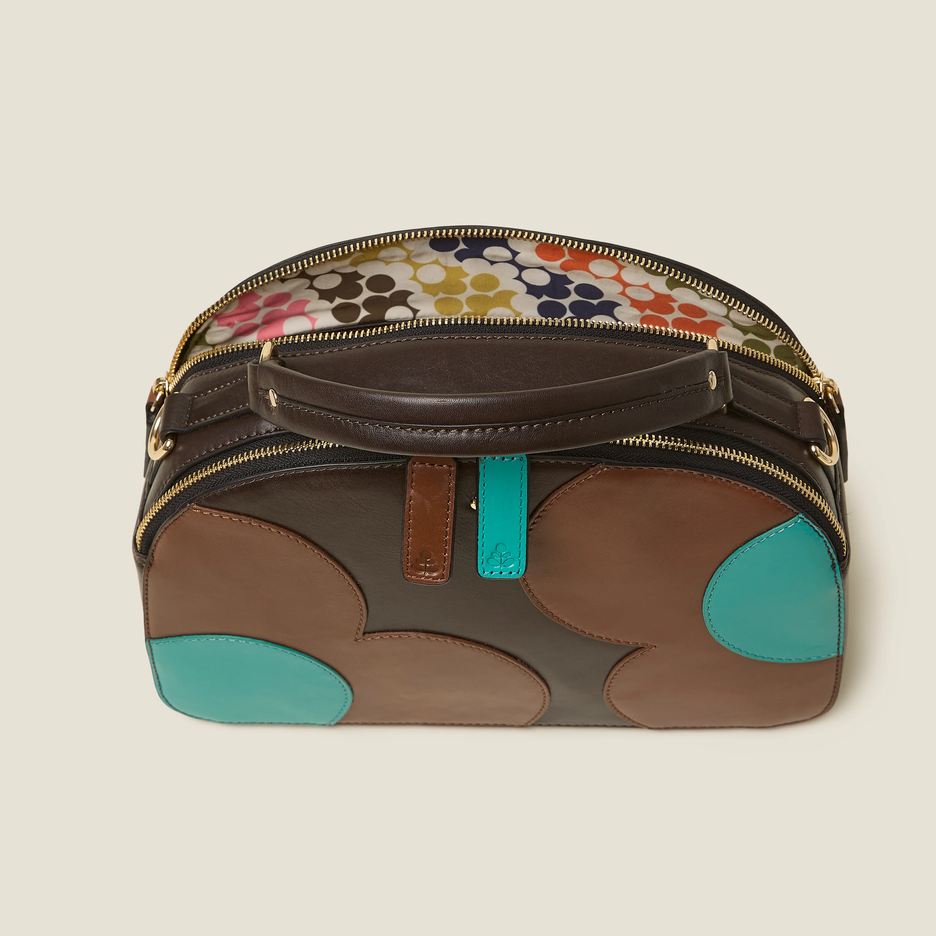 Lunex Shoulder Sling Bag - Spot Flower Walnut - Image 5