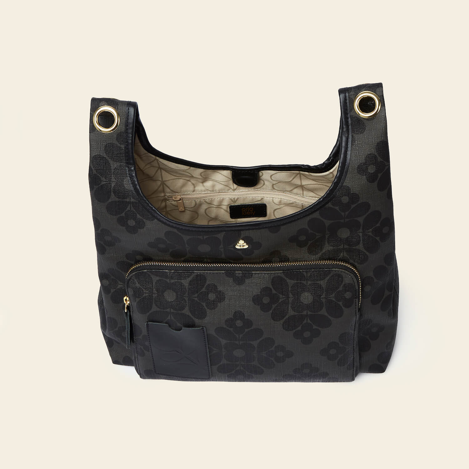 Midi Crossbody - Flower Tile Charcoal - Image 5