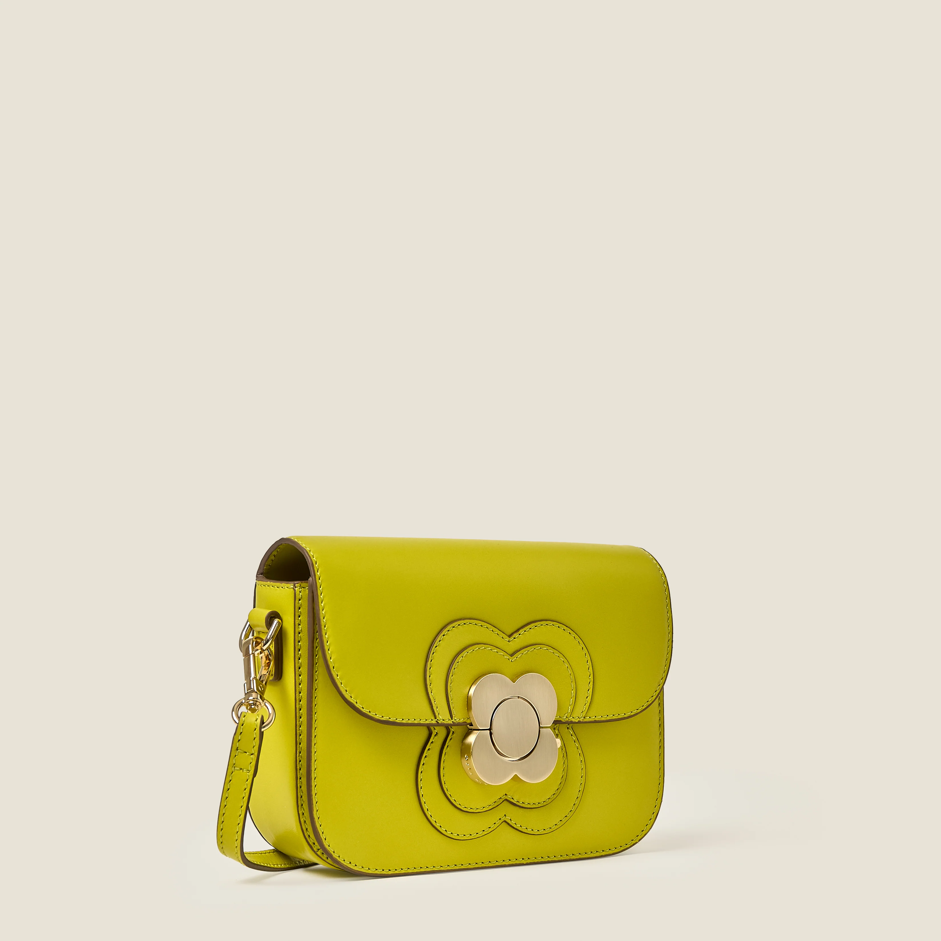 Mini Eclipse Leather Crossbody Bag - Chartreuse - Image 4