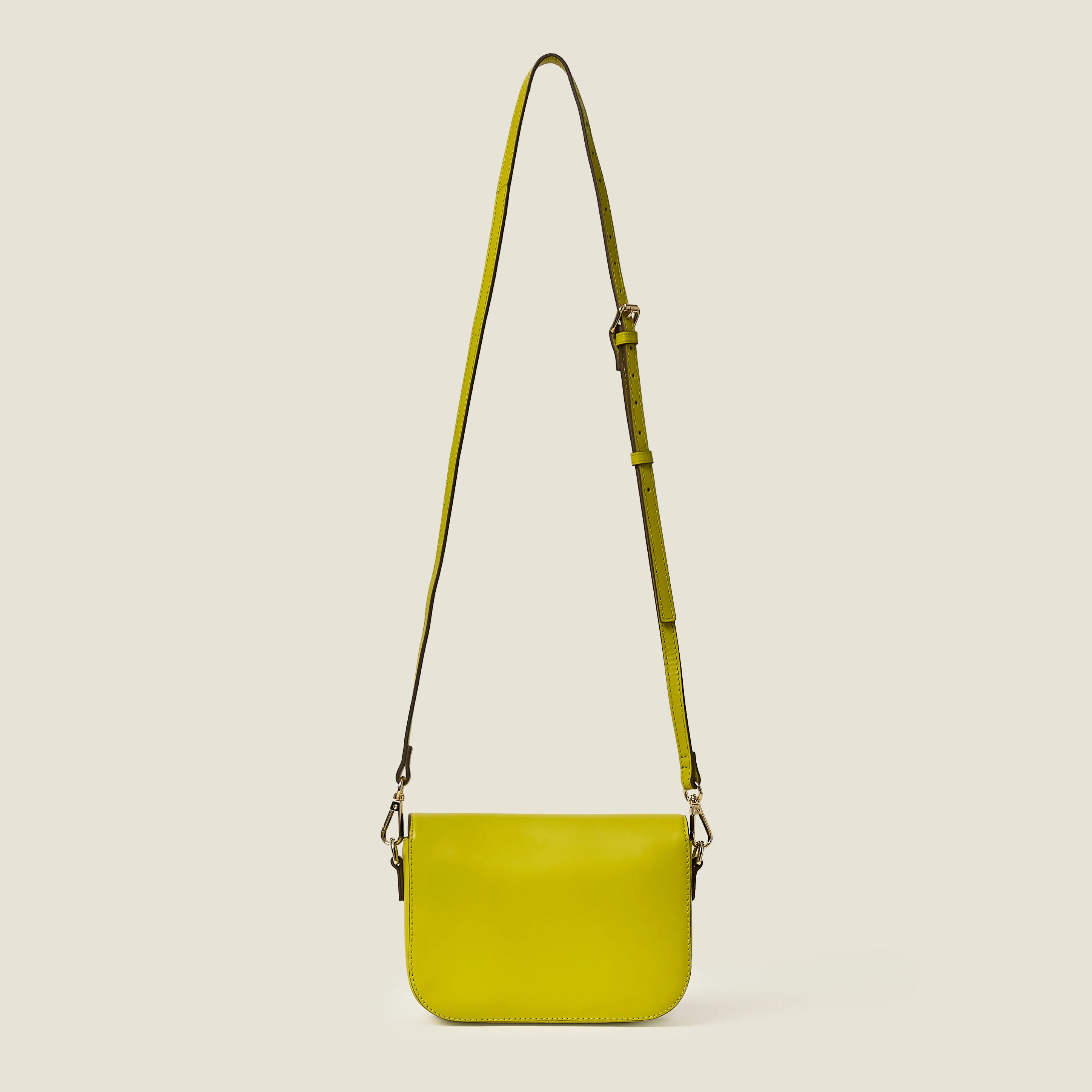 Mini Eclipse Leather Crossbody Bag - Chartreuse - Image 5