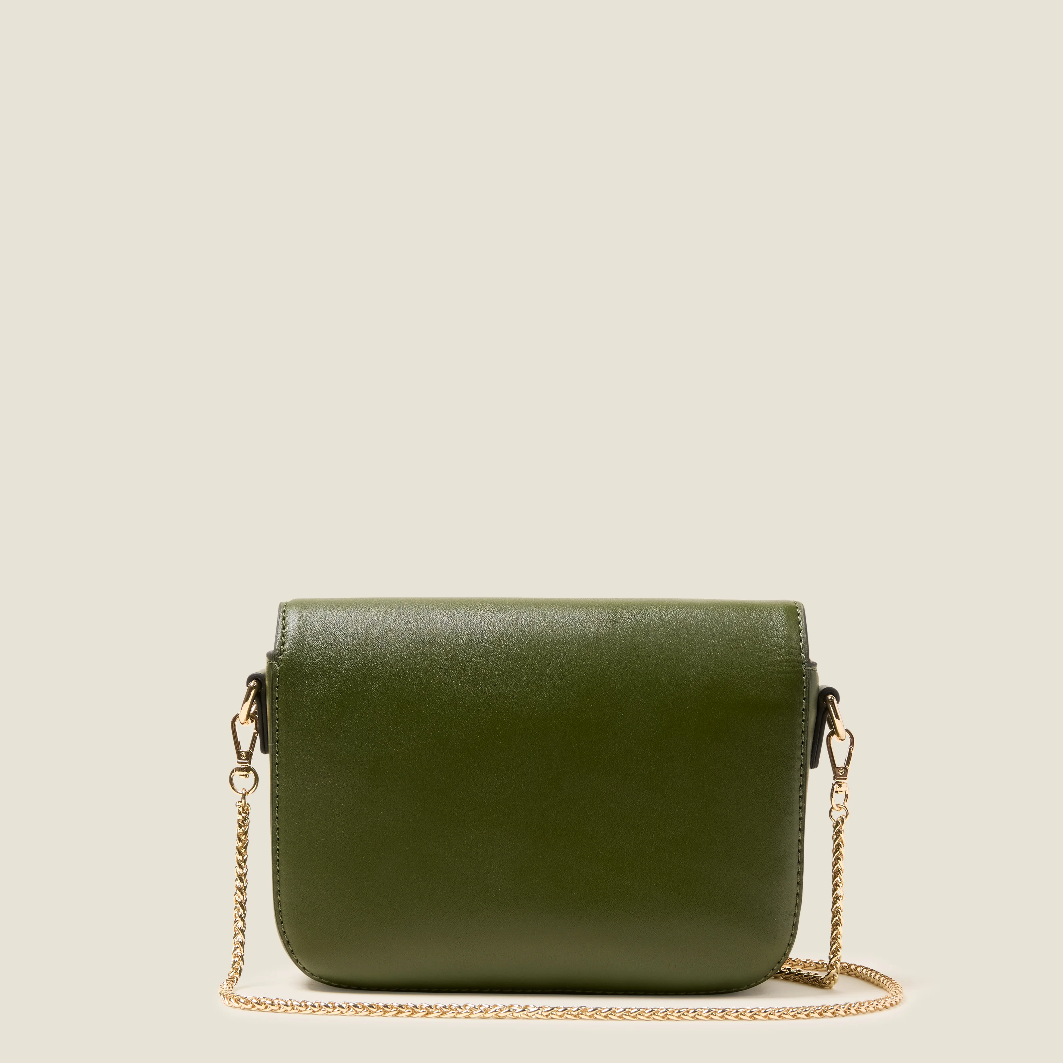 Mini Eclipse Leather Crossbody Bag - Flower Applique Forest - Image 3