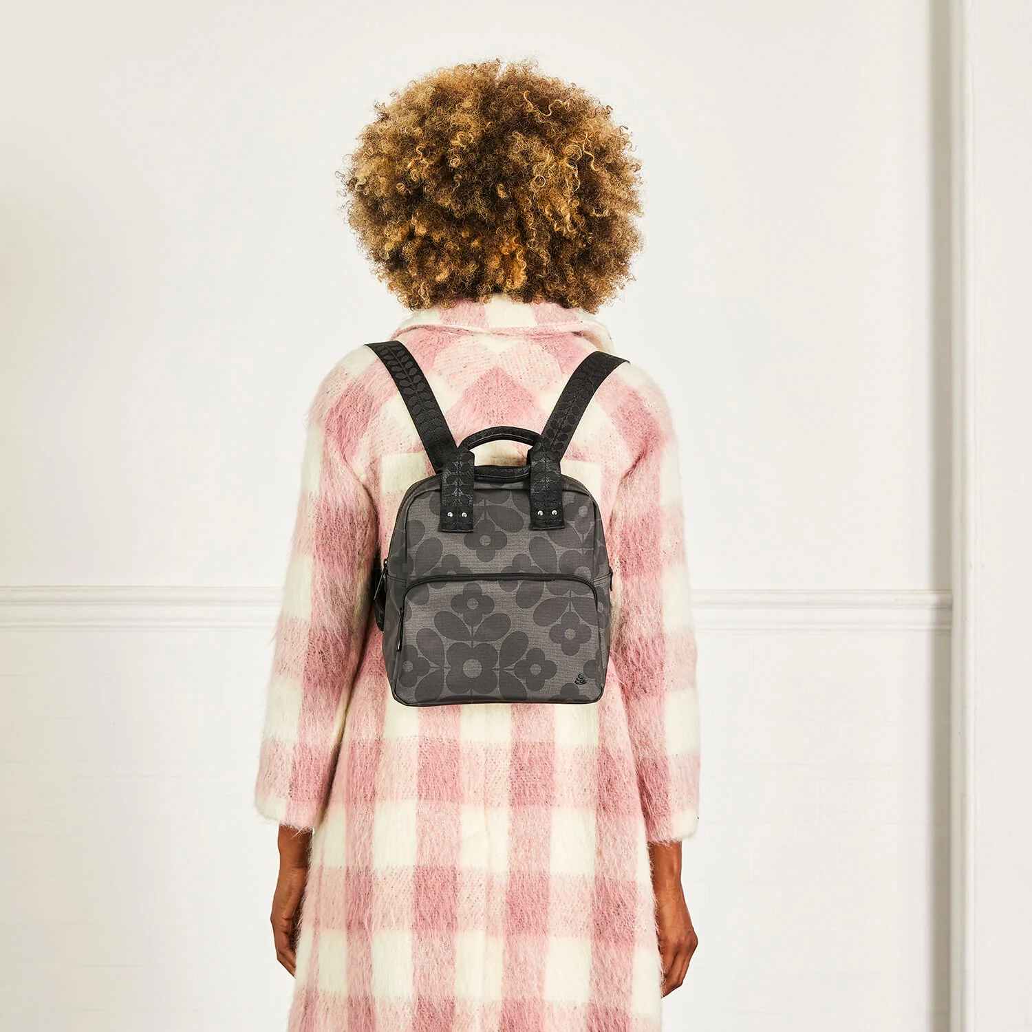 Mini Lotta Backpack - Flower Tile Charcoal - Image 2