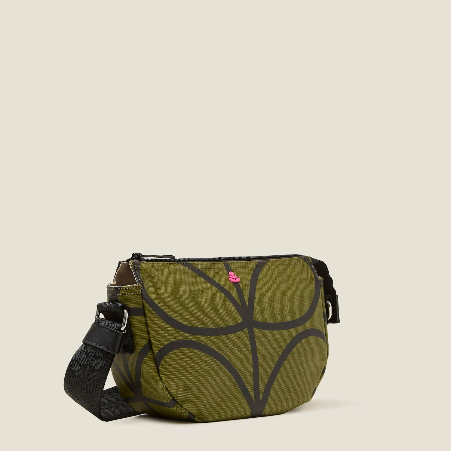 Mini Rounder Crossbody - Giant Linear Stem Olive - Image 3