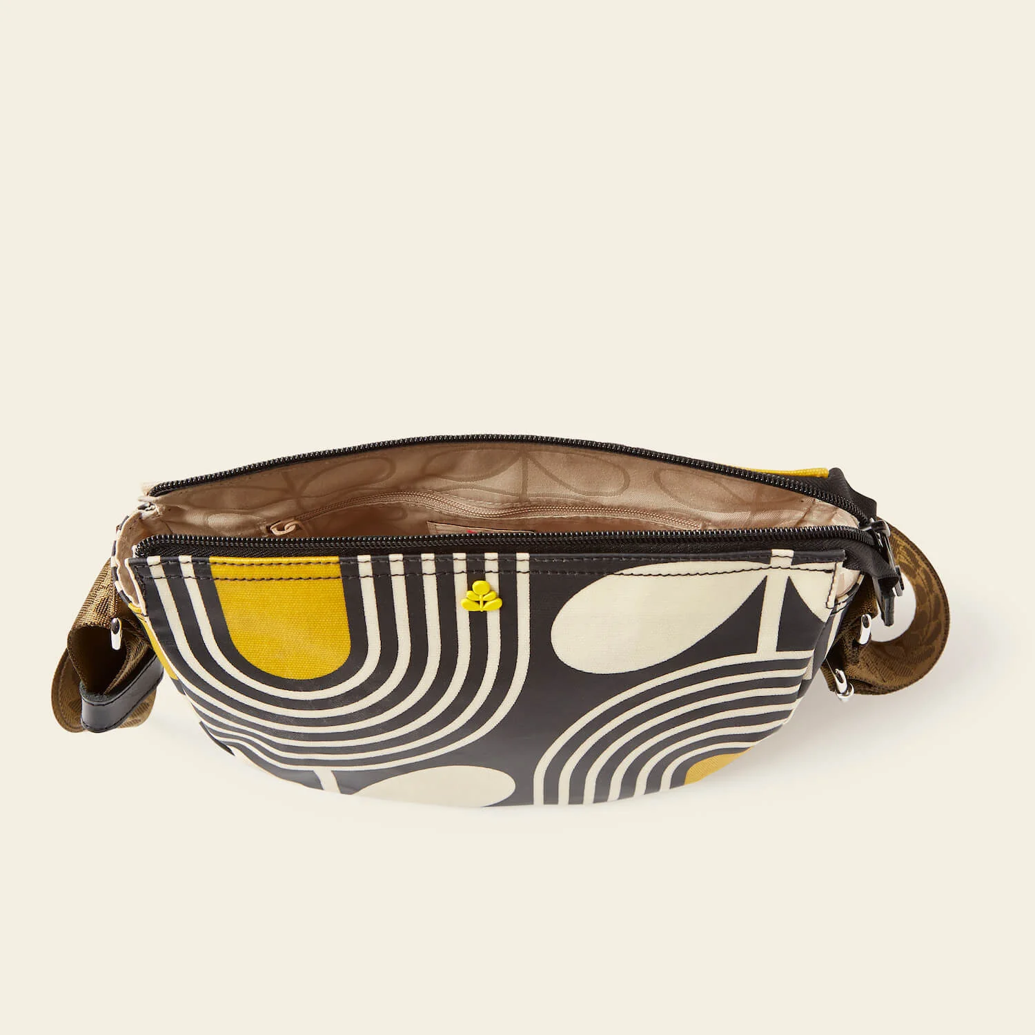 Mini Rounder Crossbody - Giant Striped Tulip Noir - Image 5