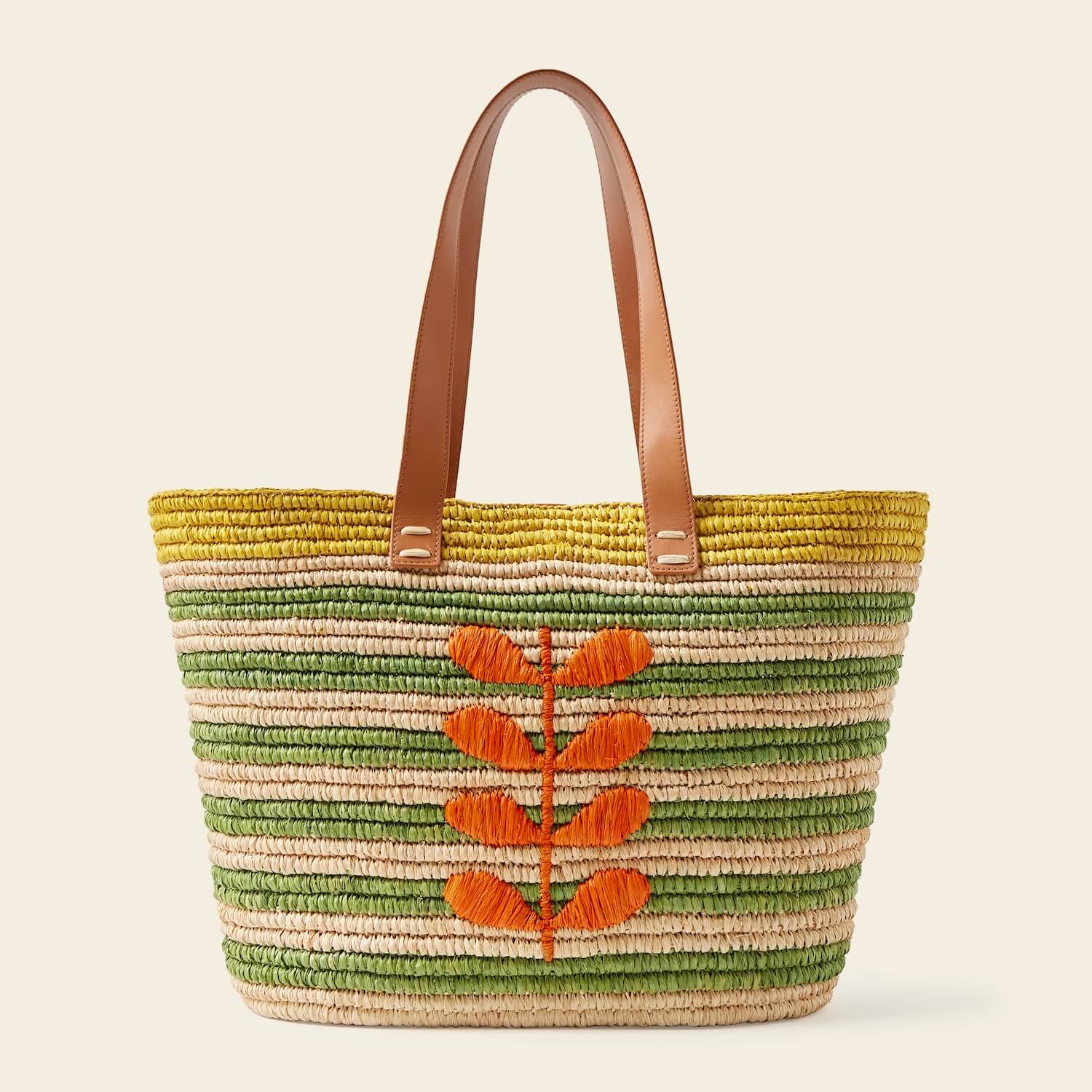 Monday Basket Bag - Bug Green Stripe - Image 4