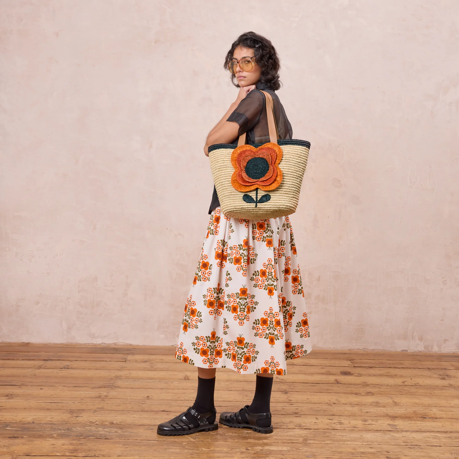 Monday Tote - 3D Flower Clementine - Image 5