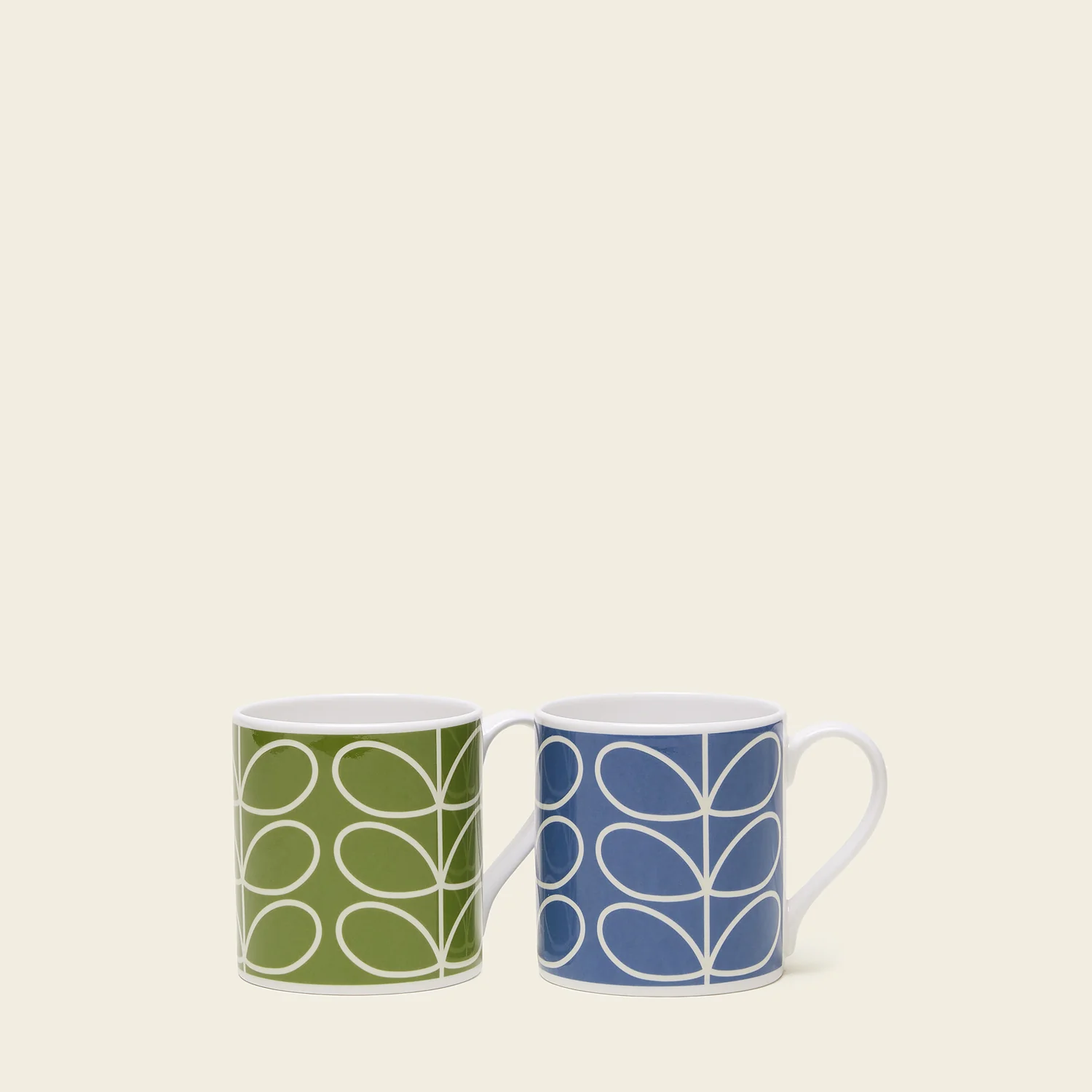 Large Mug Set of 2 - Linear Stem B&G - Image 4