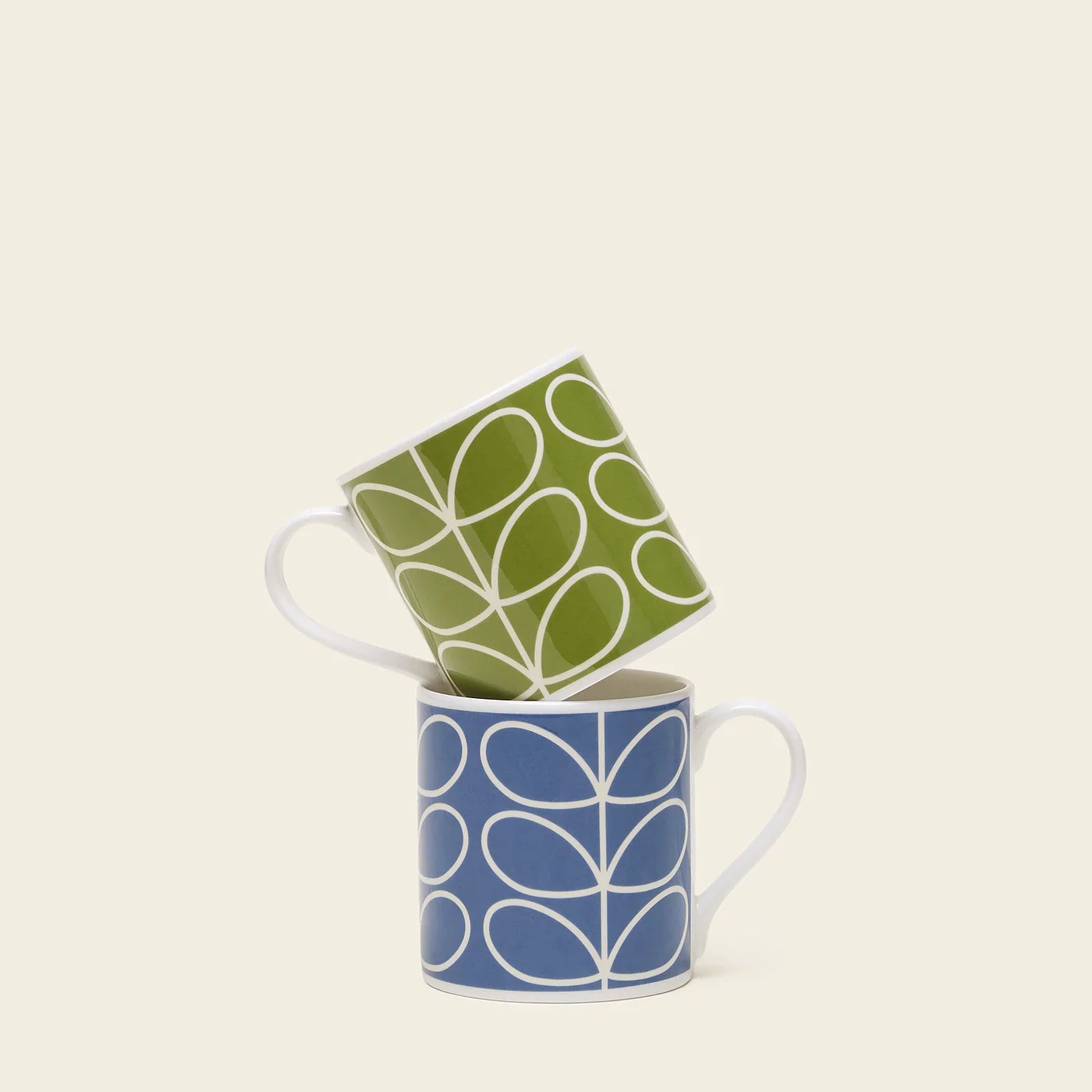Large Mug Set of 2 - Linear Stem B&G - Image 6