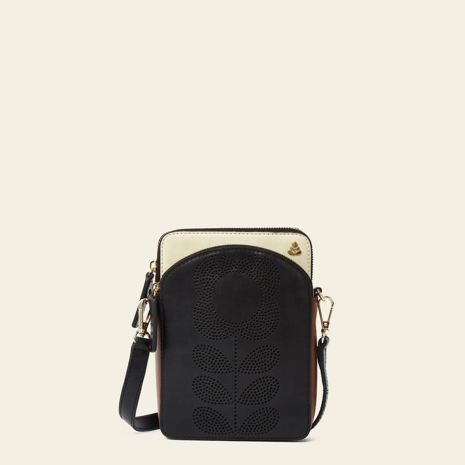 Portia Crossbody - Tonal Punched Flower