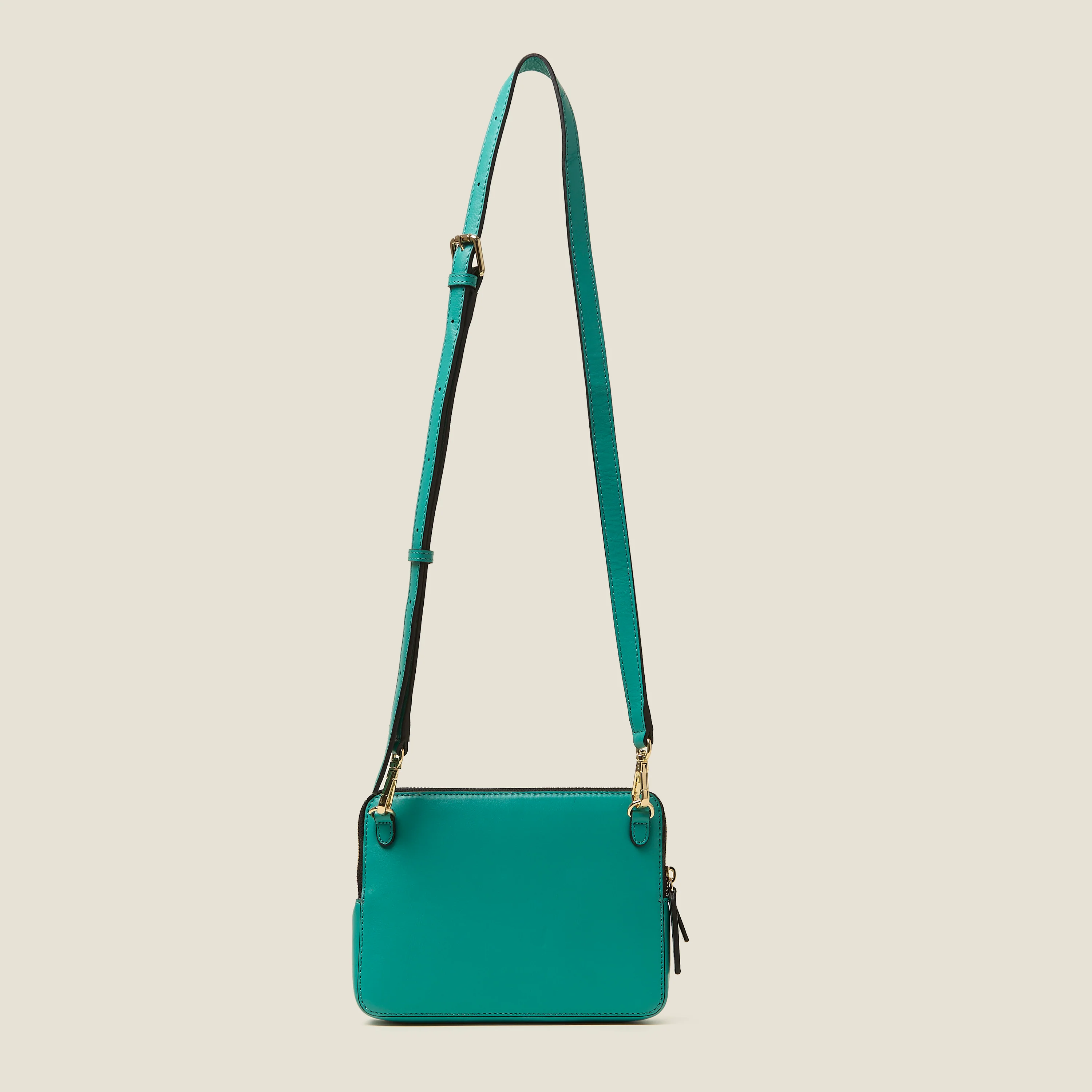 Portia East Crossbody - Embossed Stem Turquoise - Image 4