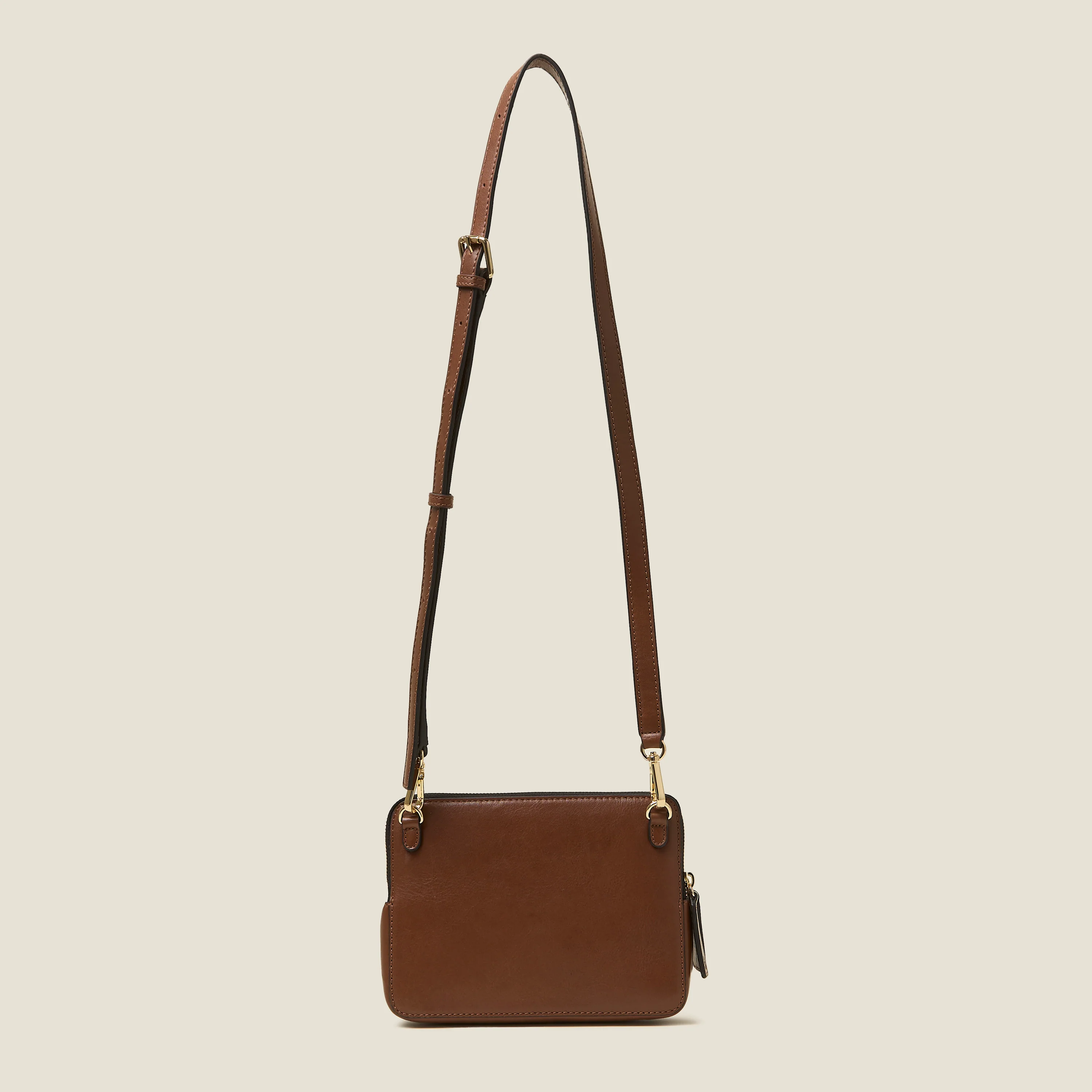 Portia East Crossbody - Embossed Stem Walnut - Image 4