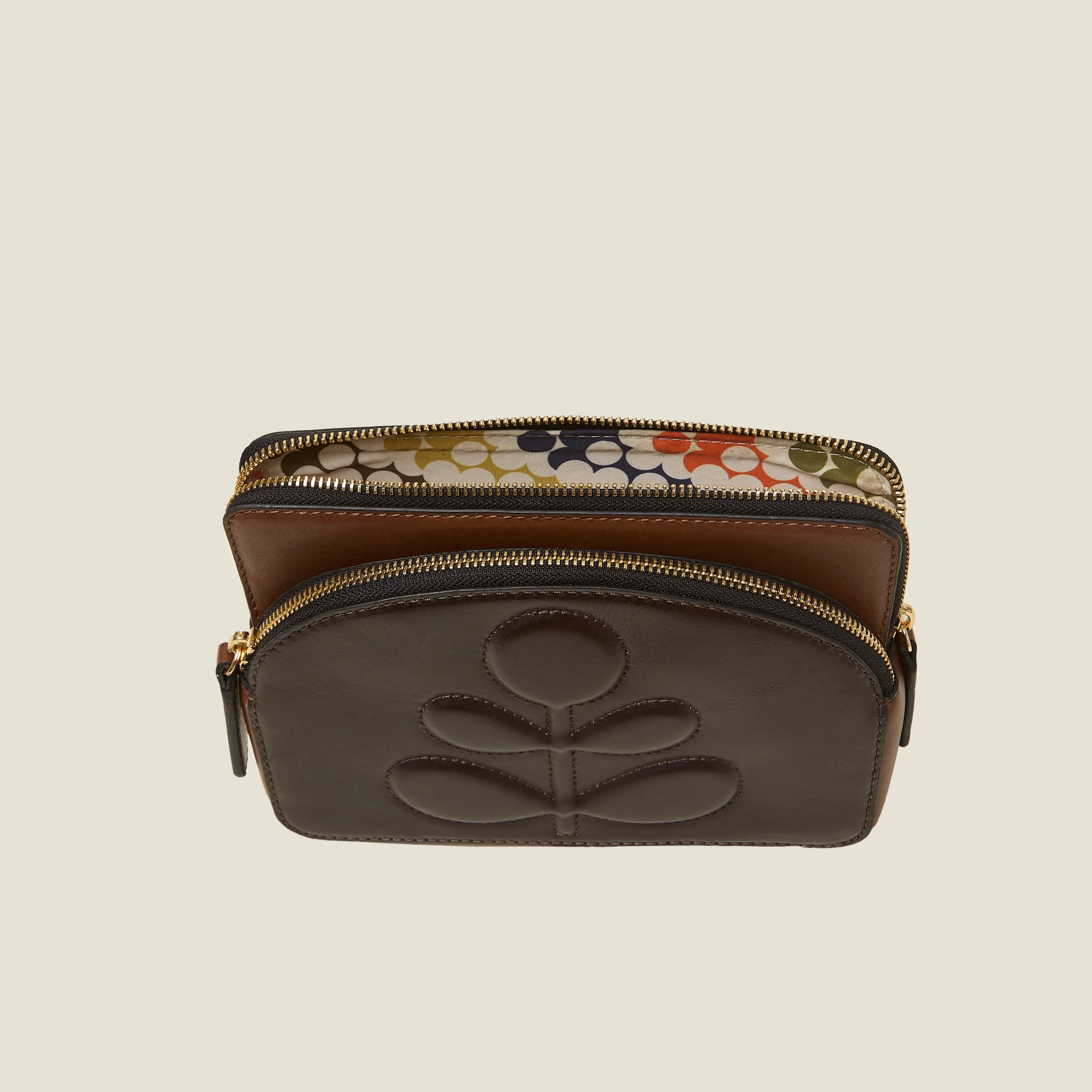 Portia East Crossbody - Embossed Stem Walnut - Image 5
