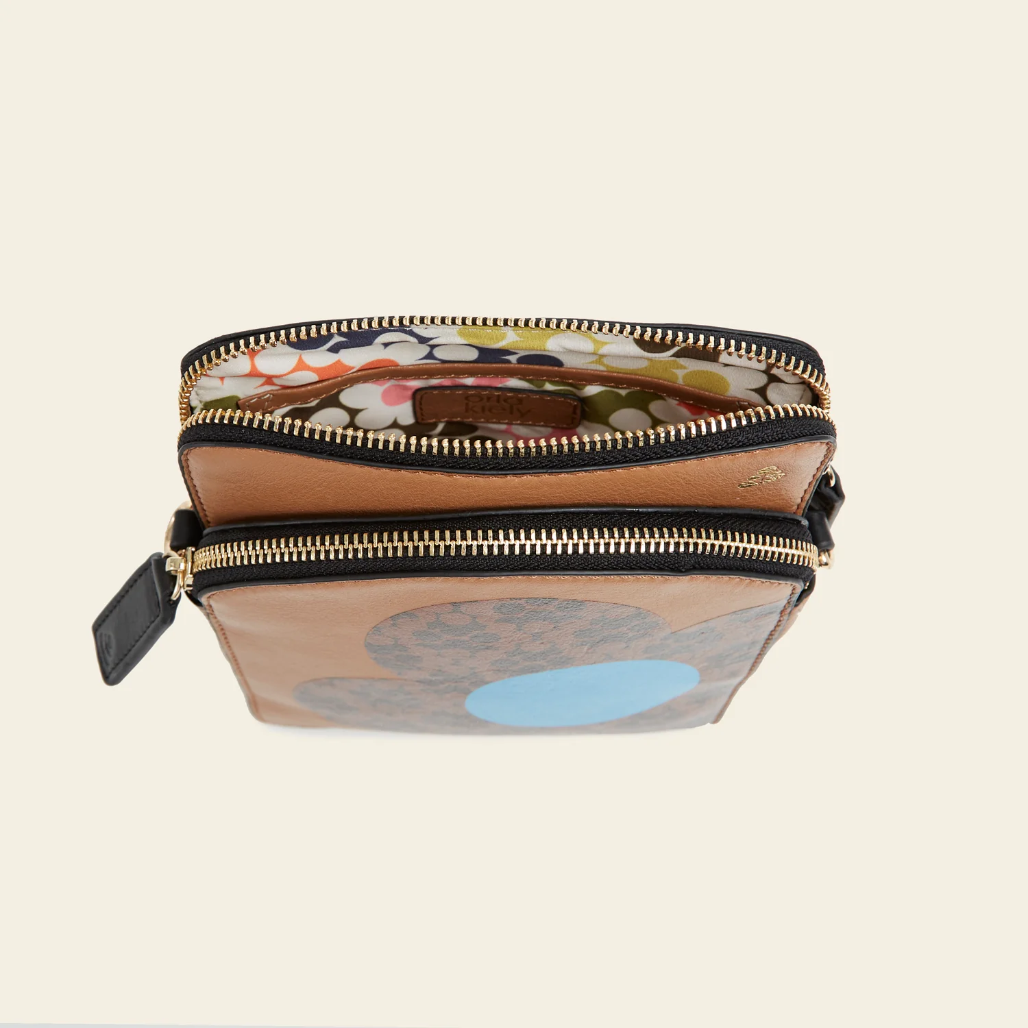 Portia Tall Crossbody - Tan Floating Flower - Image 5