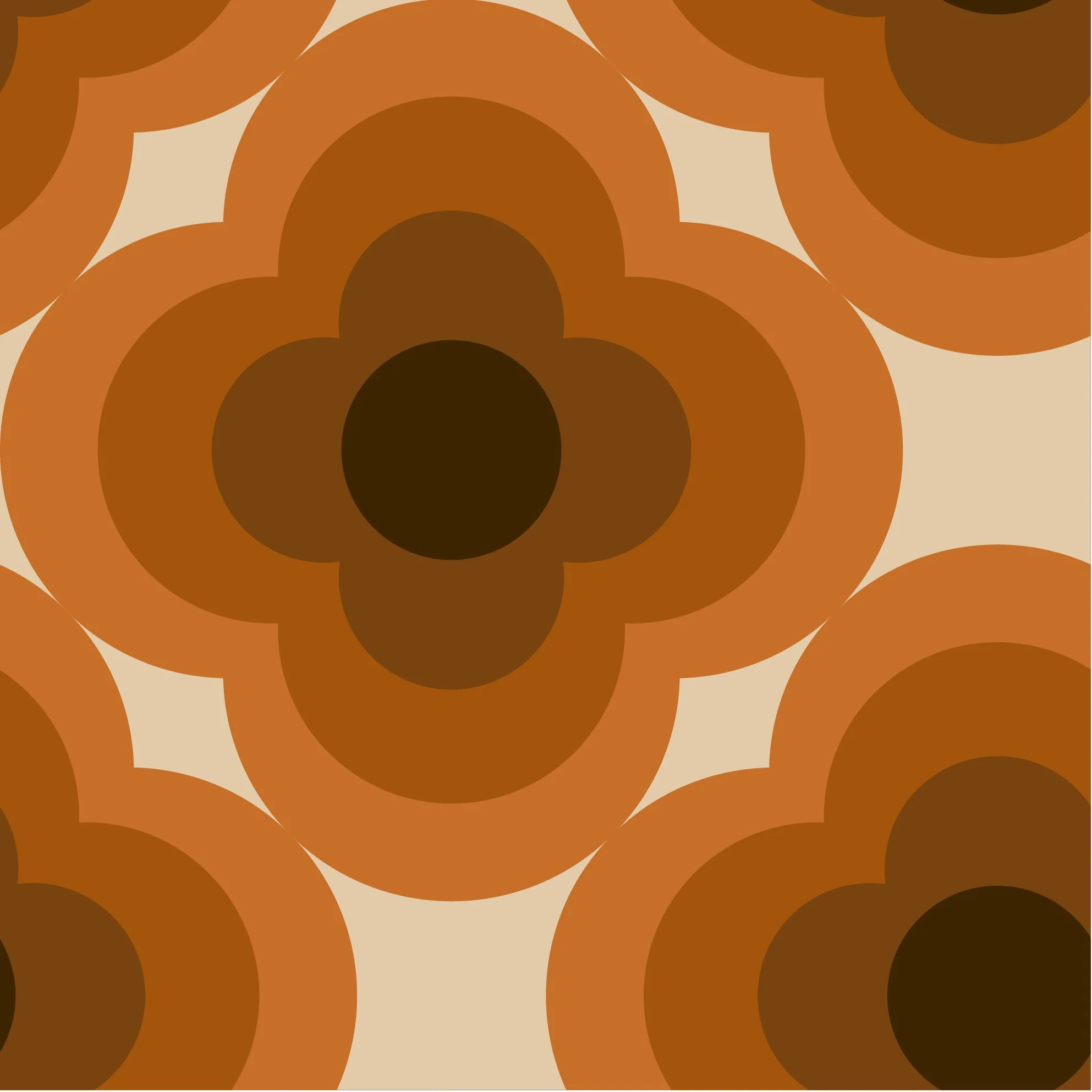 Radial Flower Dark Papaya Wallpaper Sample
