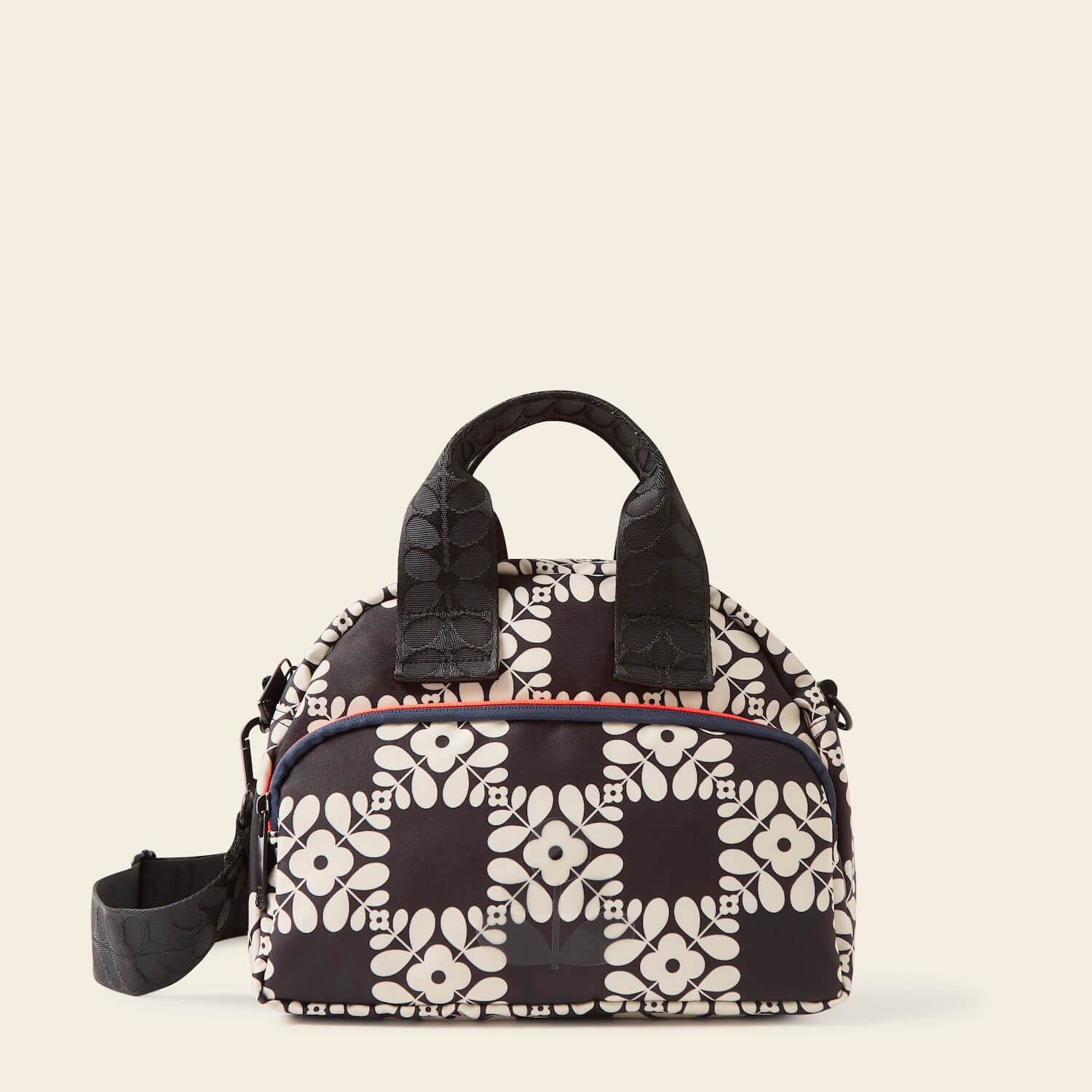 Radial Handbag - Lattice Flower Tile Onyx - Image 2