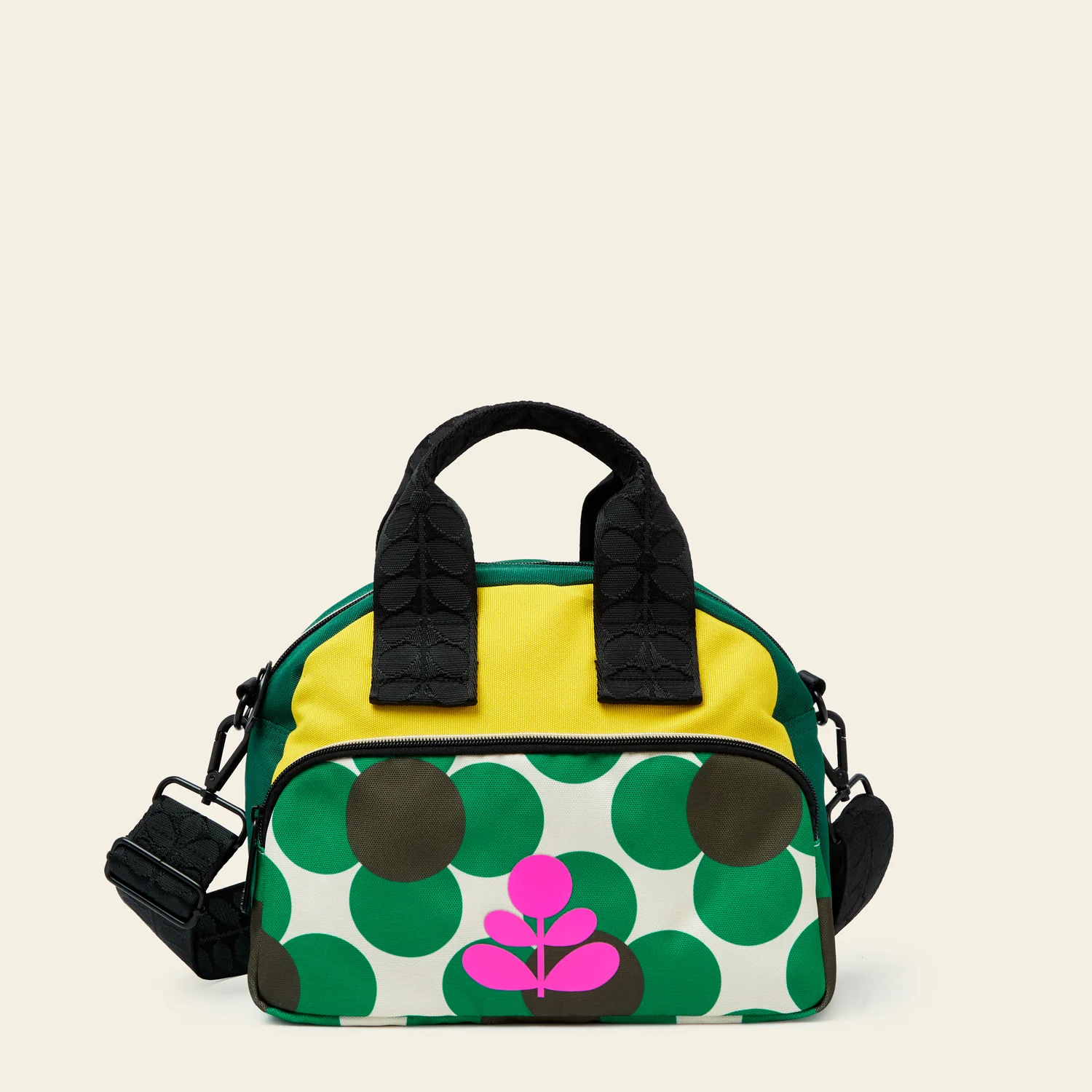 Radial Handbag - Retro Flower Emerald - Image 2