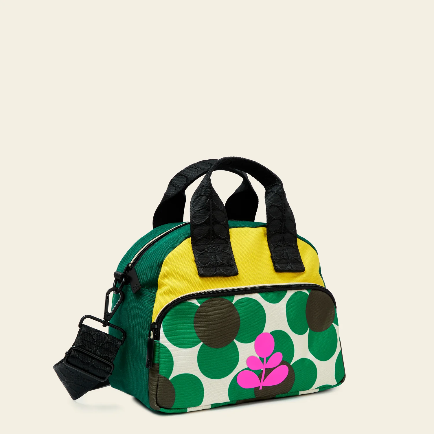Radial Handbag - Retro Flower Emerald - Image 3