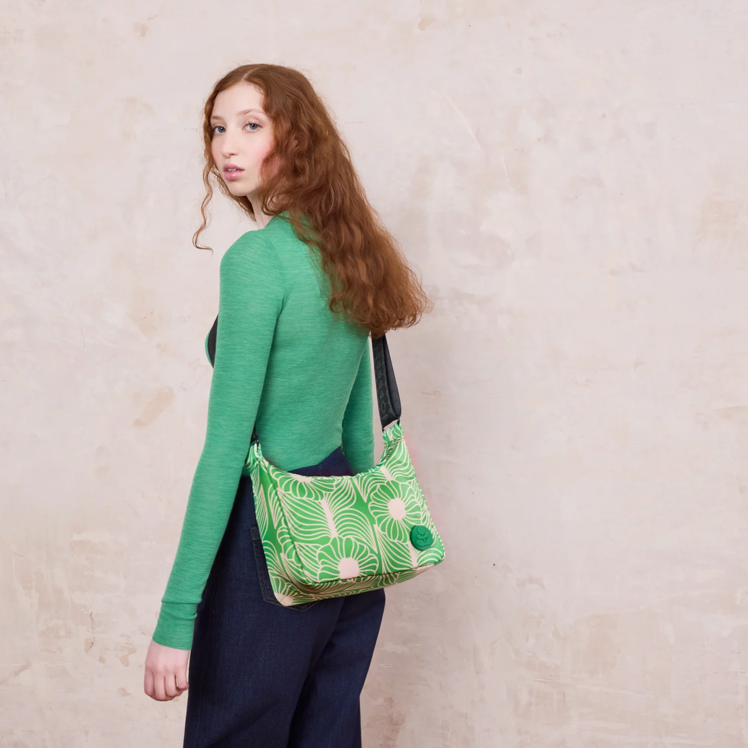 Ratio Small Hobo Bag - Moonflower Spring Green - Image 4