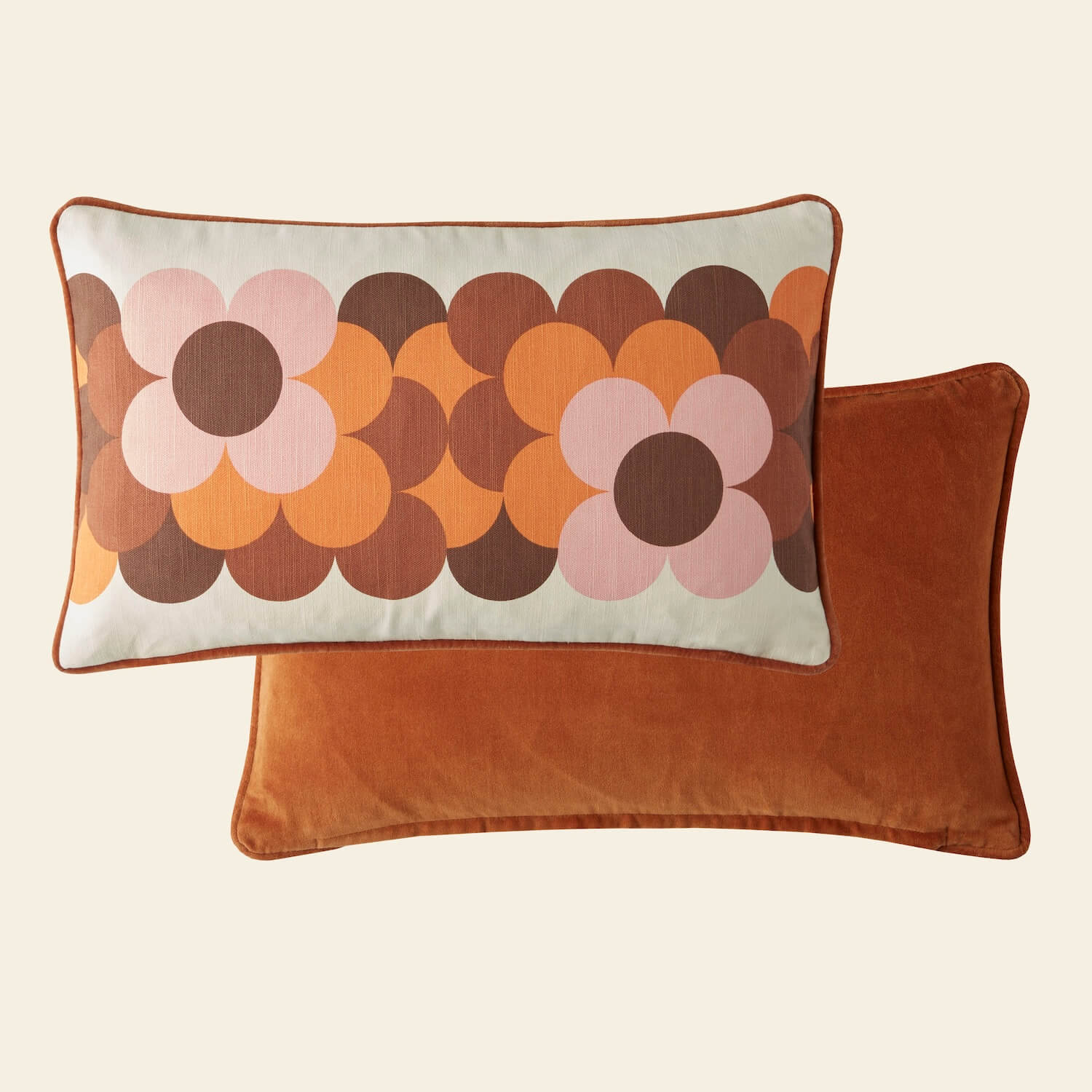 Retro Flower Stripe Cushion Bundle - Canyon - Image 2