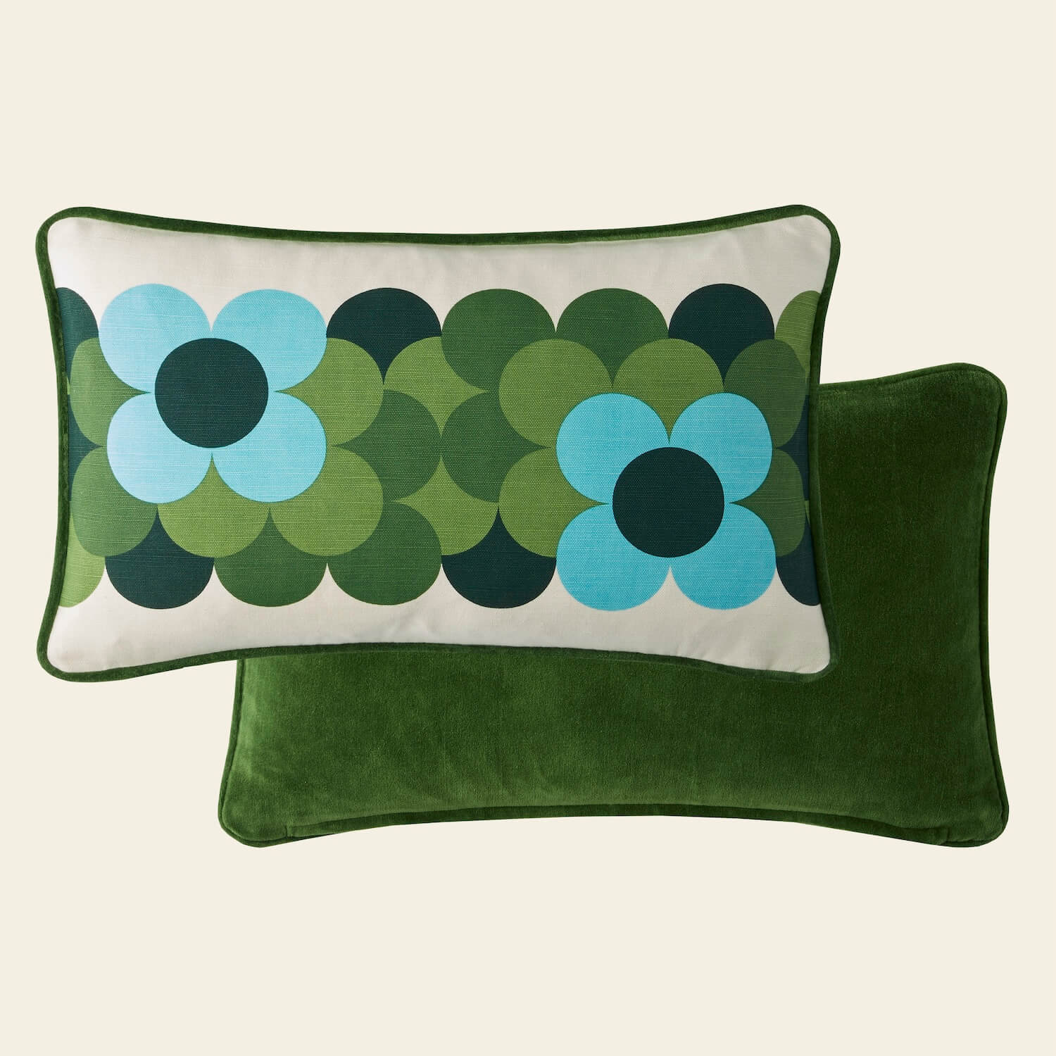 Retro Flower Stripe Cushion Bundle - Riviera - Image 2