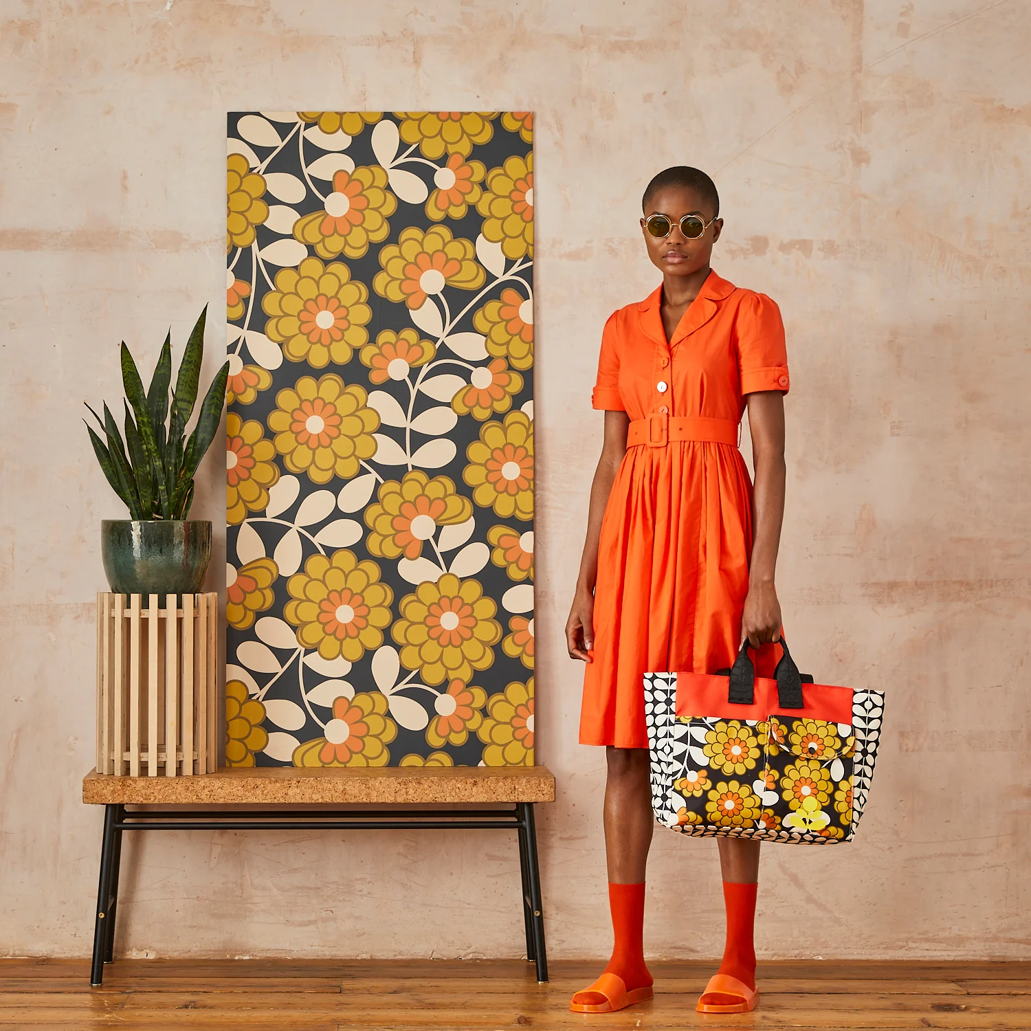 Rhombus Tote - Dahlia Saffron Colour Block - Image 2