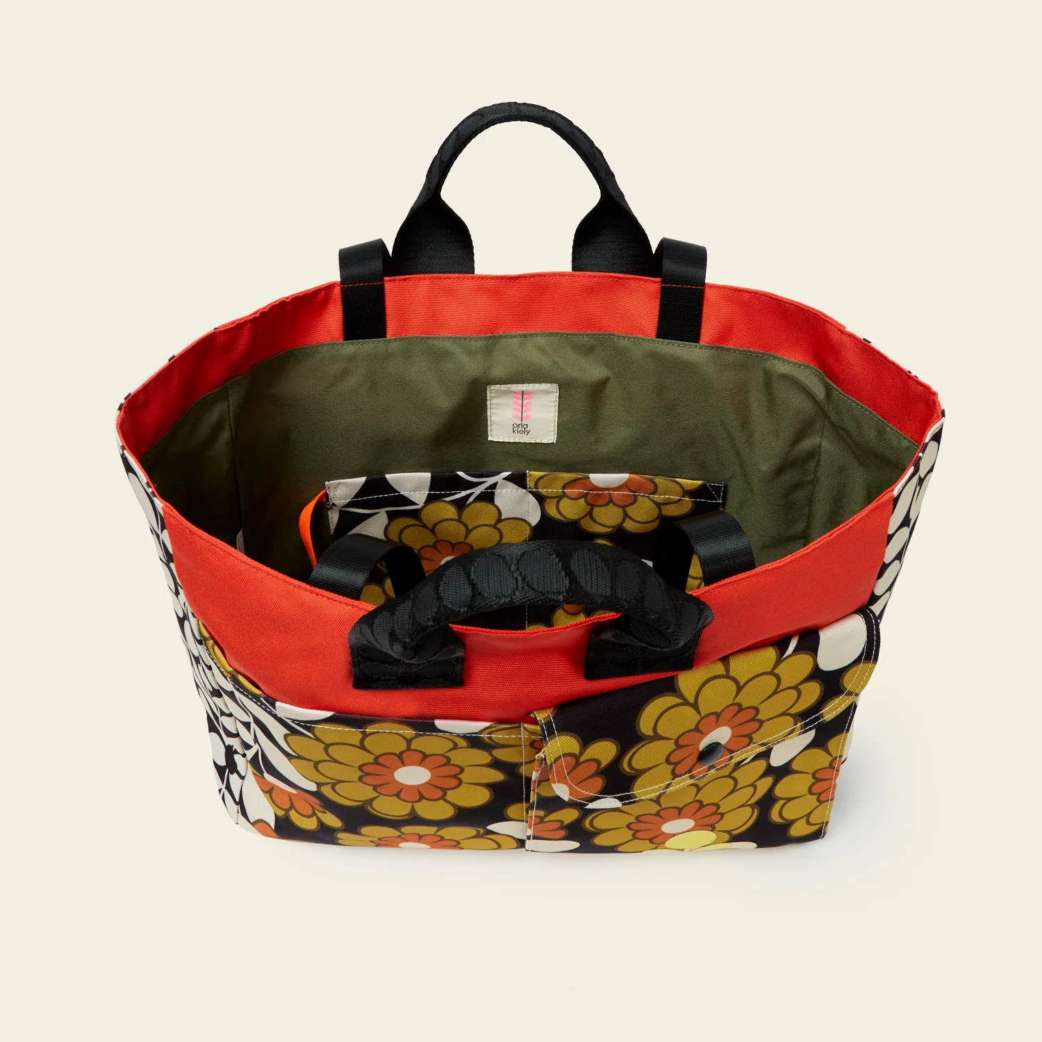 Rhombus Tote - Dahlia Saffron Colour Block - Image 5
