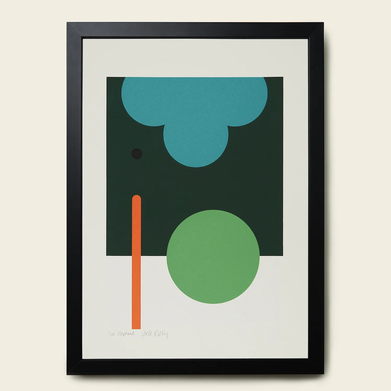 Screen Printed Artwork - Green Elephant - Image 5