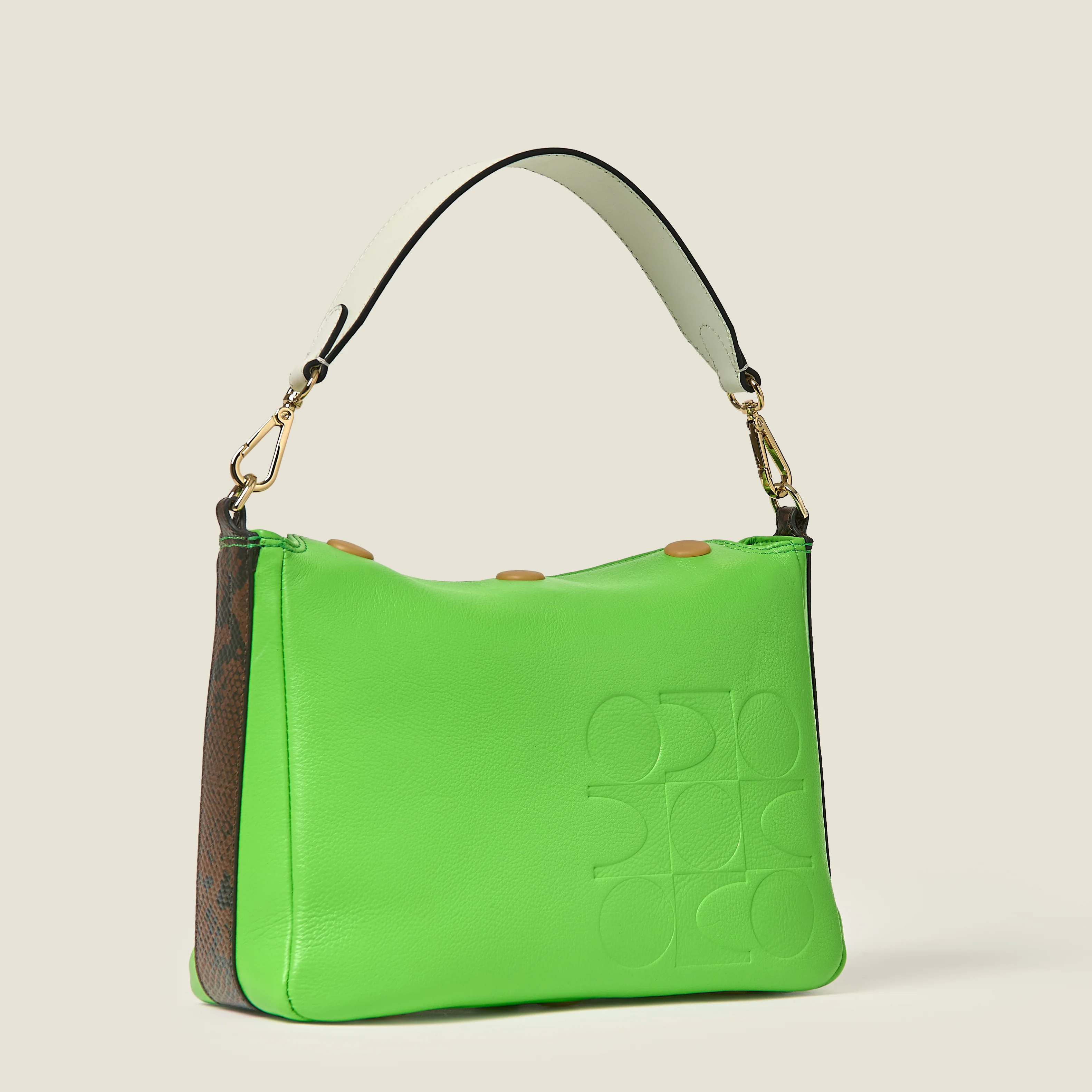 Small Softie Leather Shoulder Bag - Lawn Green - Image 3