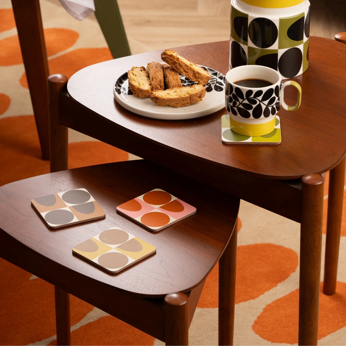 Spot Square Oval Set of 4 Coasters - Image 2
