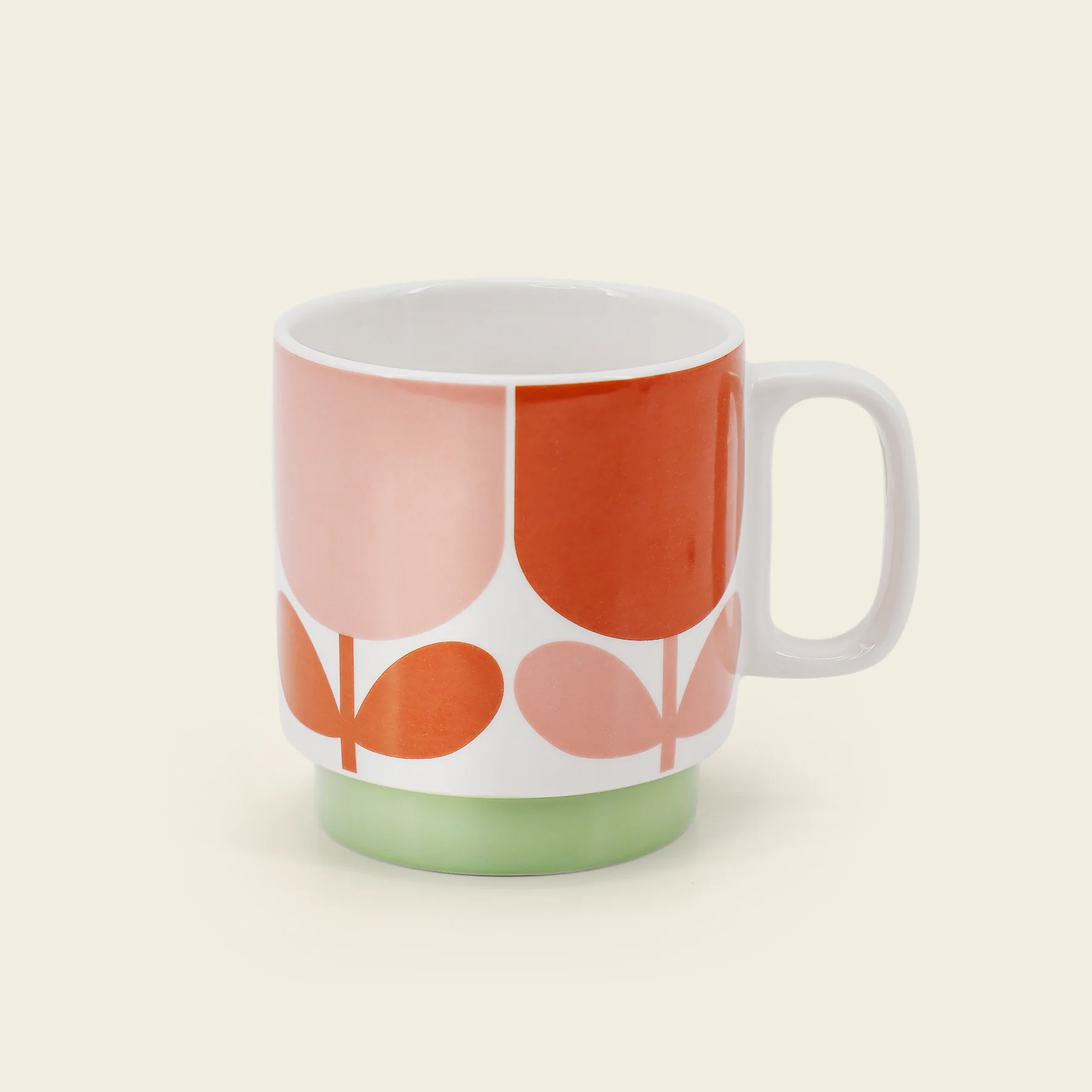 Stackable Large Mug Set of 6 - Block Flower - Image 2