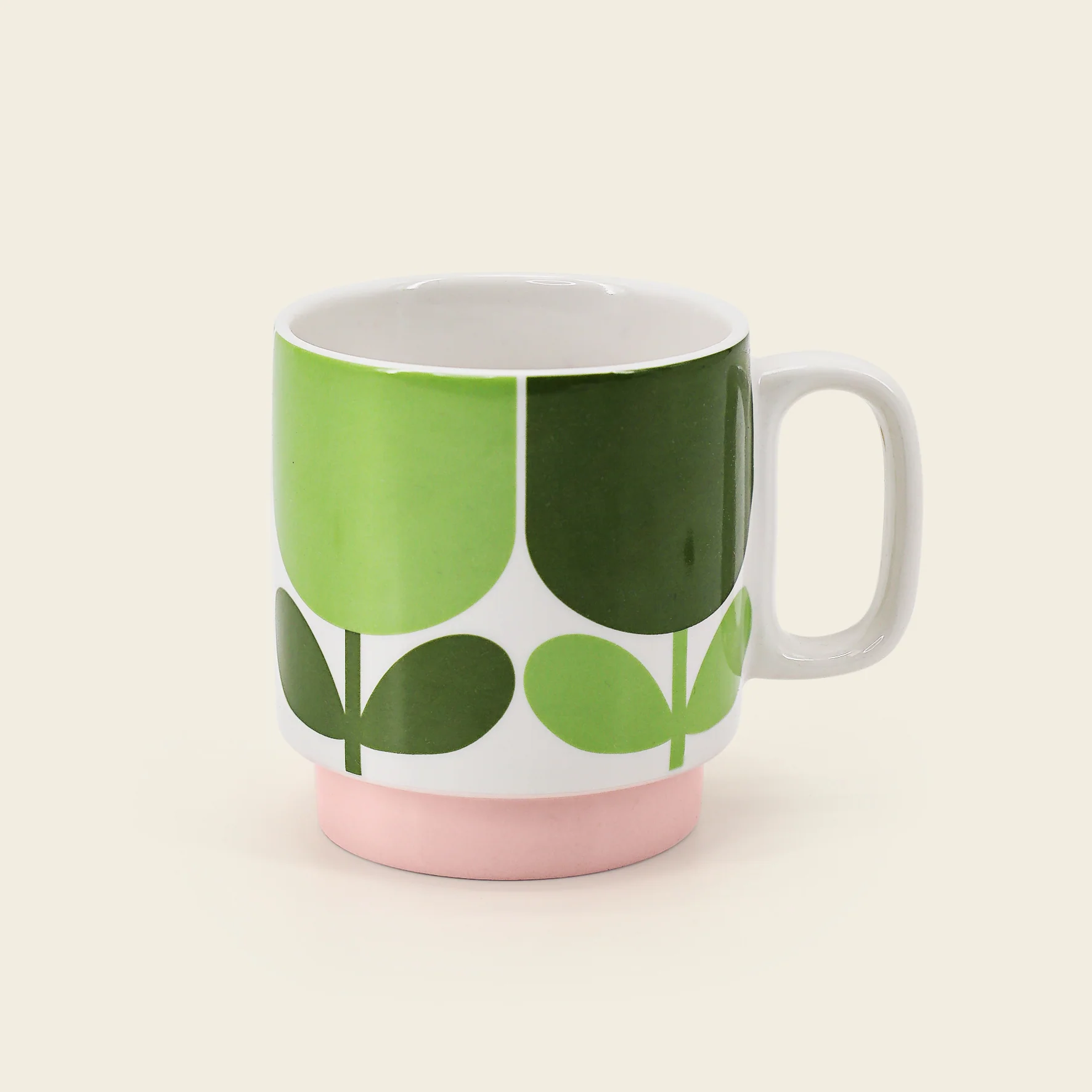 Stackable Large Mug Set of 6 - Block Flower - Image 3