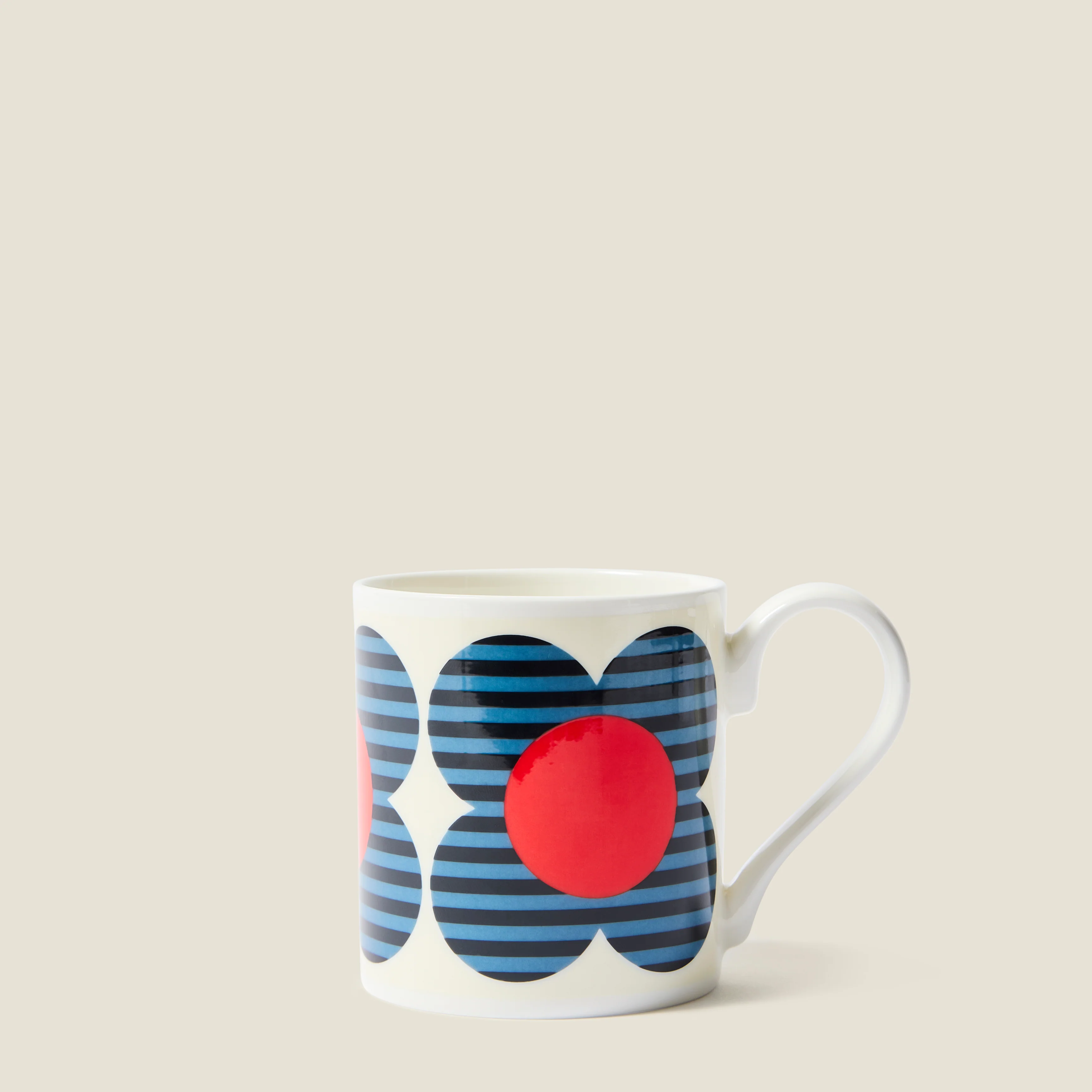 Standard Mug Set of 2 - Striped Flower - Image 3
