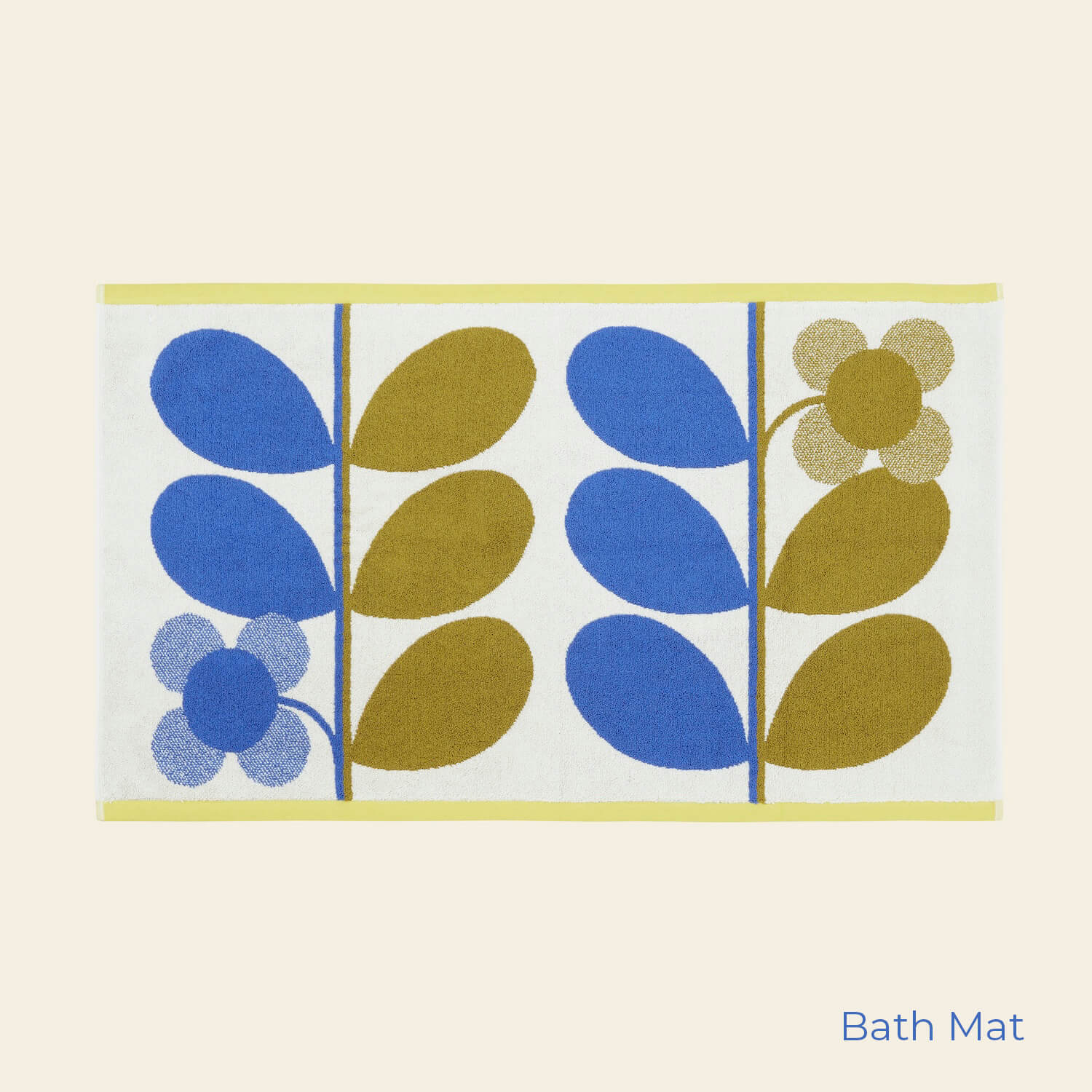 Stem Bloom Duo Towels - Blue and Fawn - Image 6