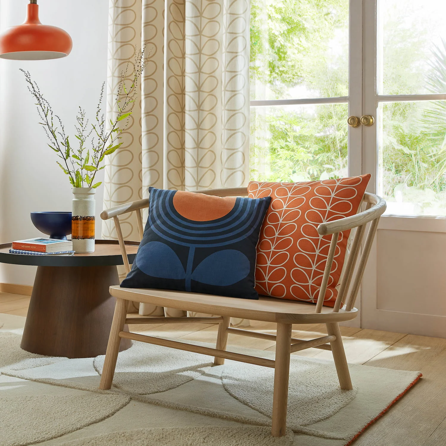 Striped Tulip Cushion - Indigo - Image 2