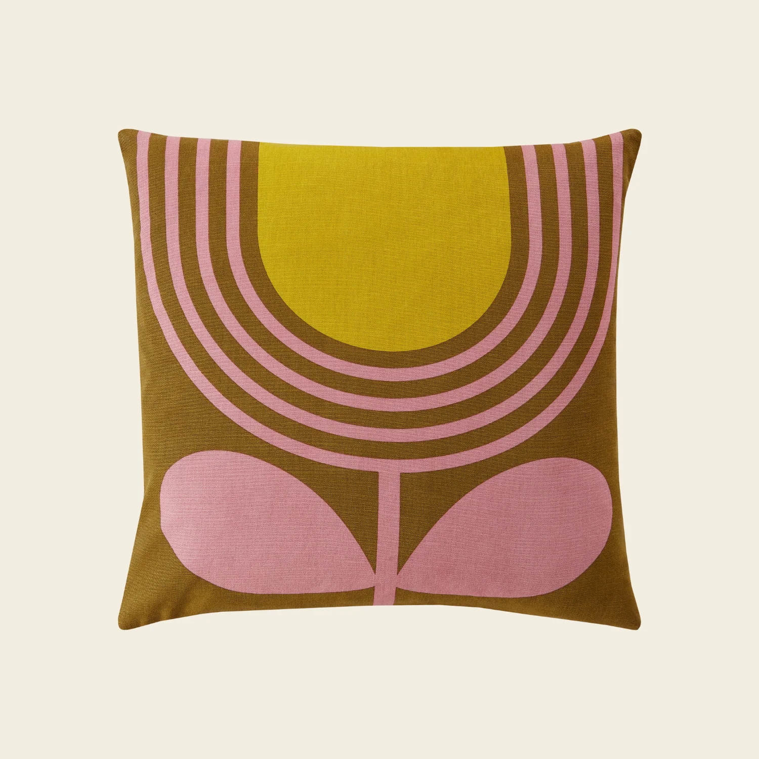 Striped Tulip Cushion - Pink Ochre - Image 3