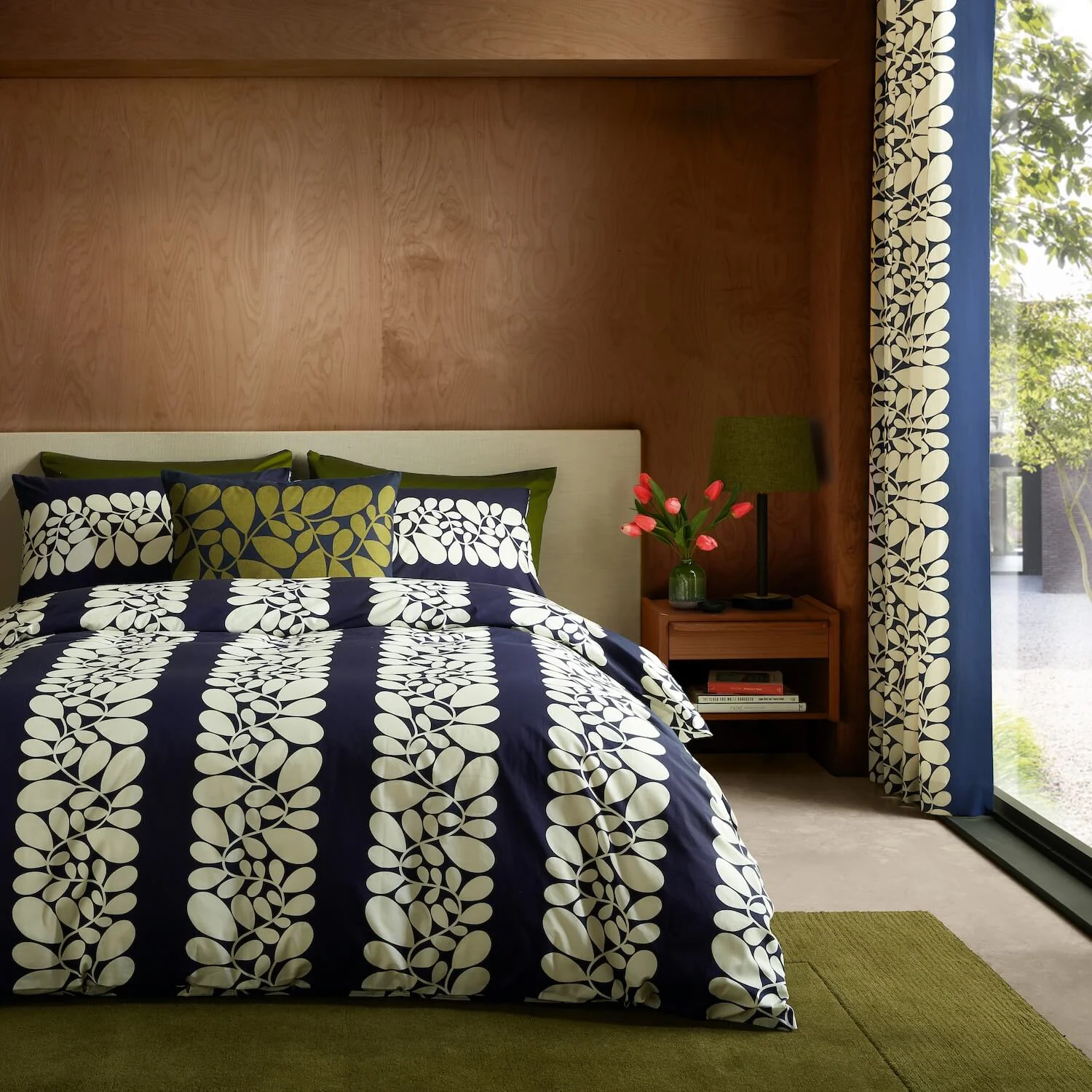 Sycamore Stripe Bed Linen Set - Space Blue - Image 4