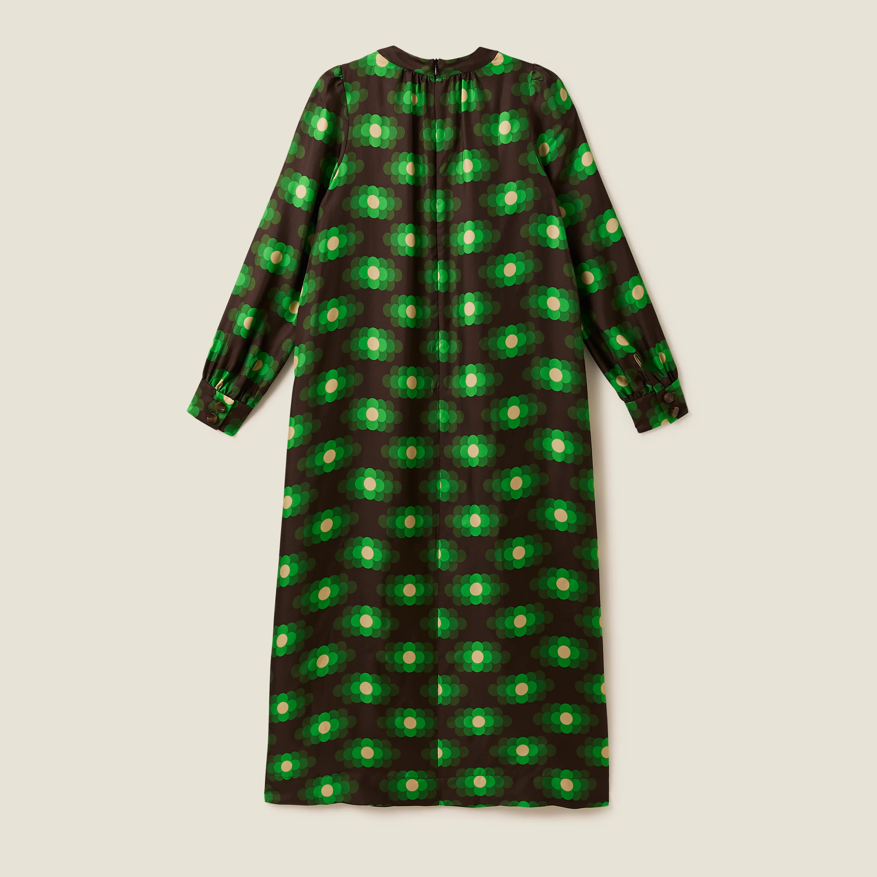Orla Long Sleeve Midi Silk Dress - Flower Haze - Image 3