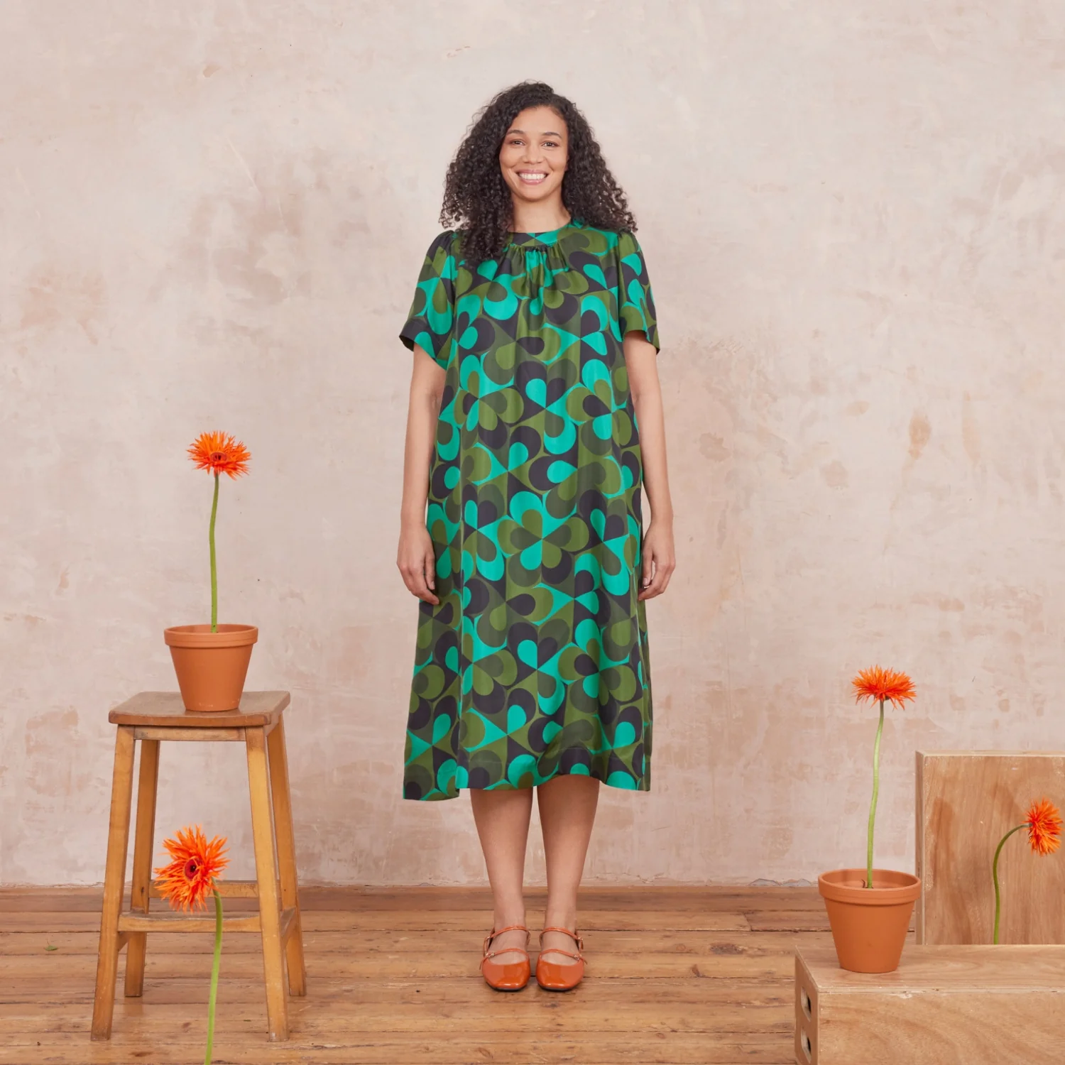 The Orla Silk Dress - Kaleidoscope - Image 5