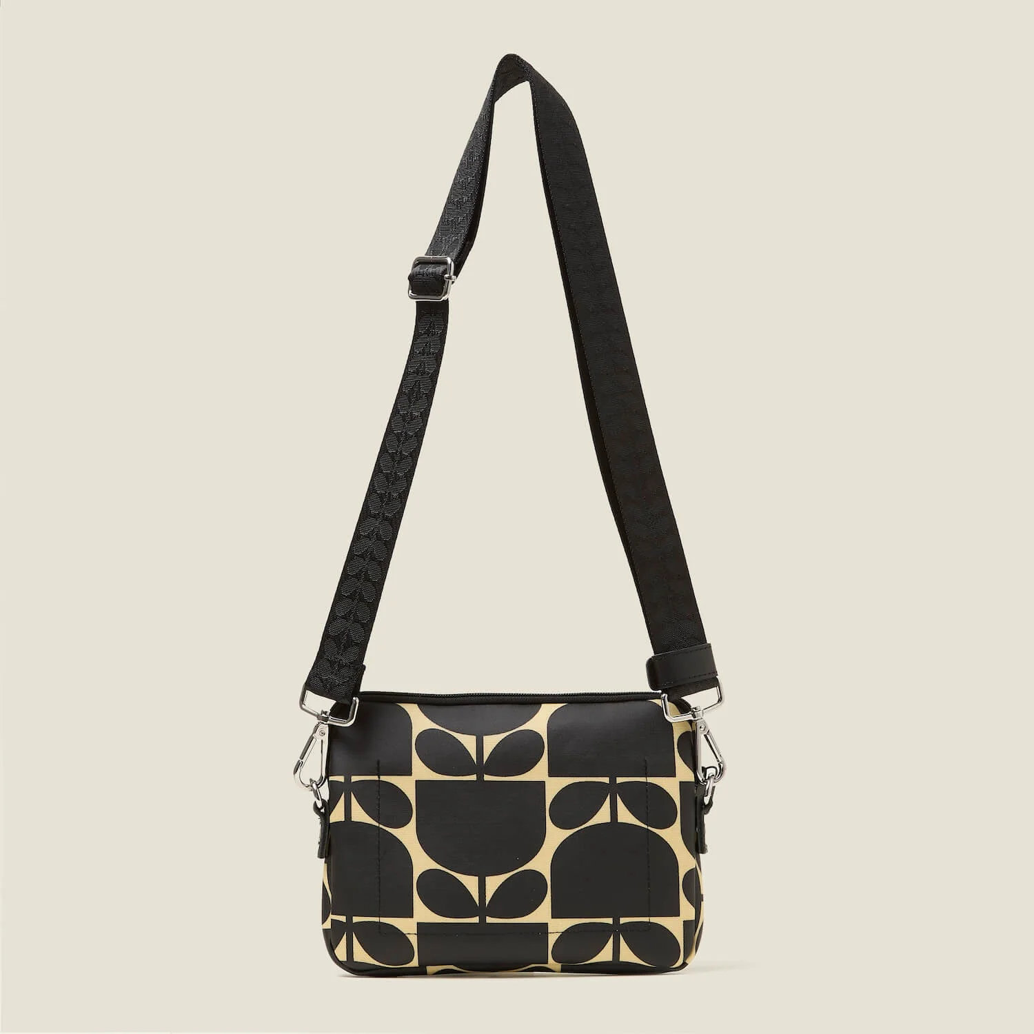 The Slim Crossbody - Block Flower Monochrome - Image 4