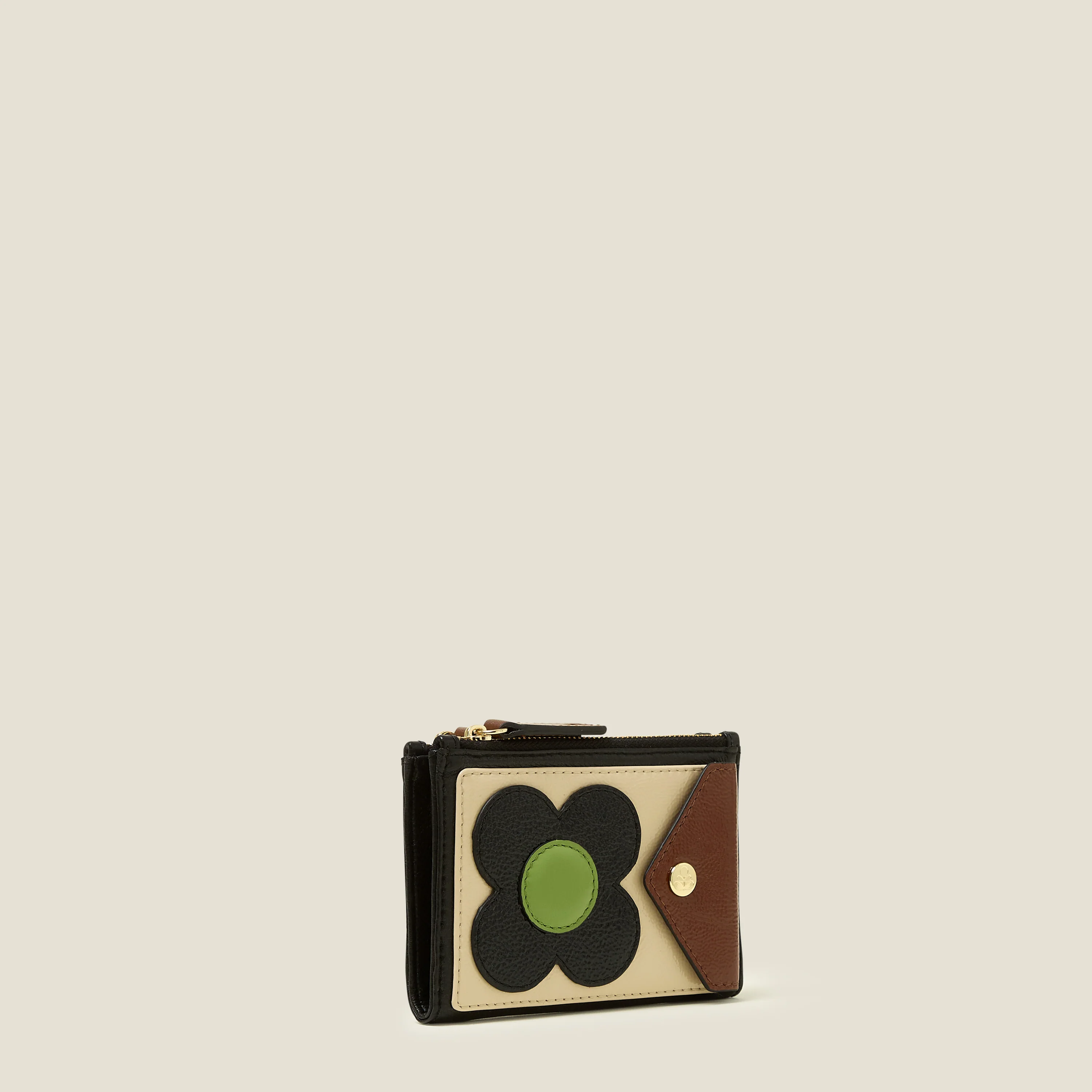 Two Way Coin Purse - Flower Applique Multi - Image 2