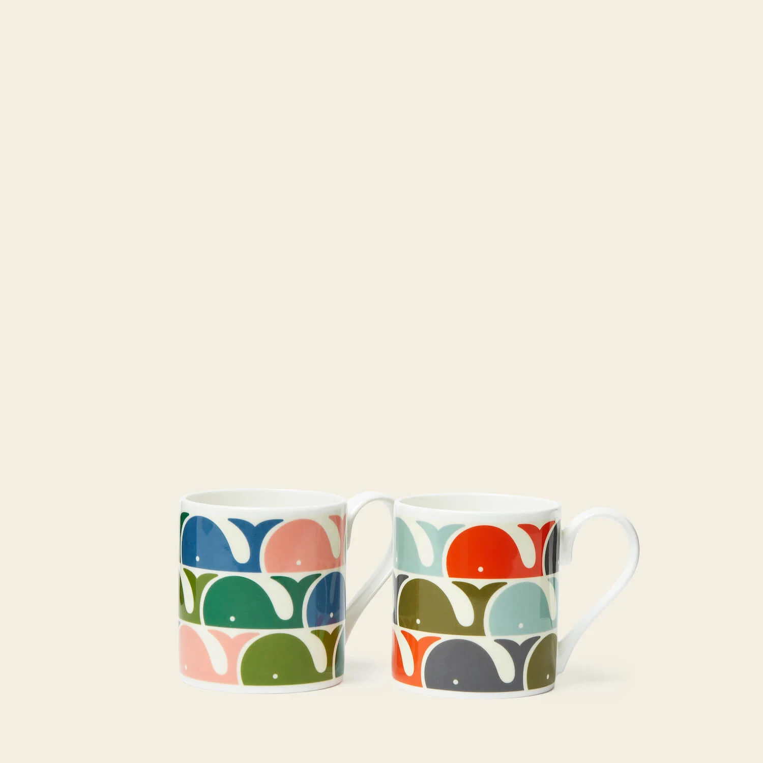 Standard Mug Set of 2 - Whale Print - Image 2
